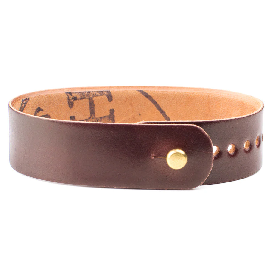 18mm Button stud watch band (cordovan) Color 8 (Deep Burgundy) | Dial
