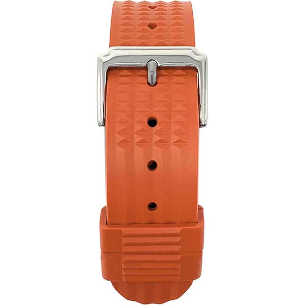 2 Pack - Vintage Rubber Diver Waffle Watch Bands Red and Orange, 20mm | Dial - Image 4