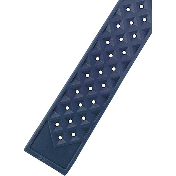 2 Pack - Vintage Rubber Diver Watch Bands ��� Tropical and Waffle Blue, 20mm | Dial - Image 8