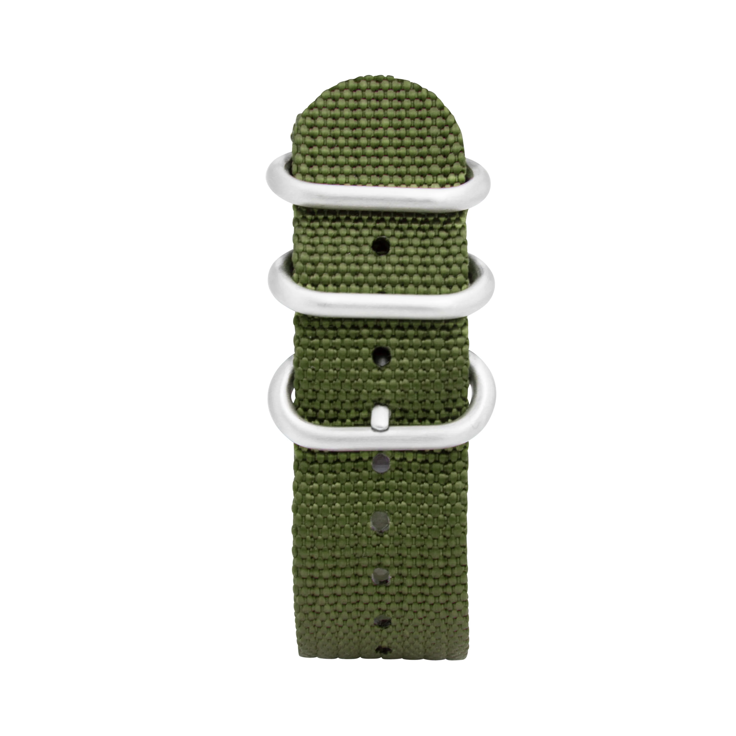 2 Piece Nylon Zulu Band for Apple Watch Series 8/7/6/5/4/3/2/1/SE Army Green (38mm | 40mm | 41mm) | Dial - Image 3