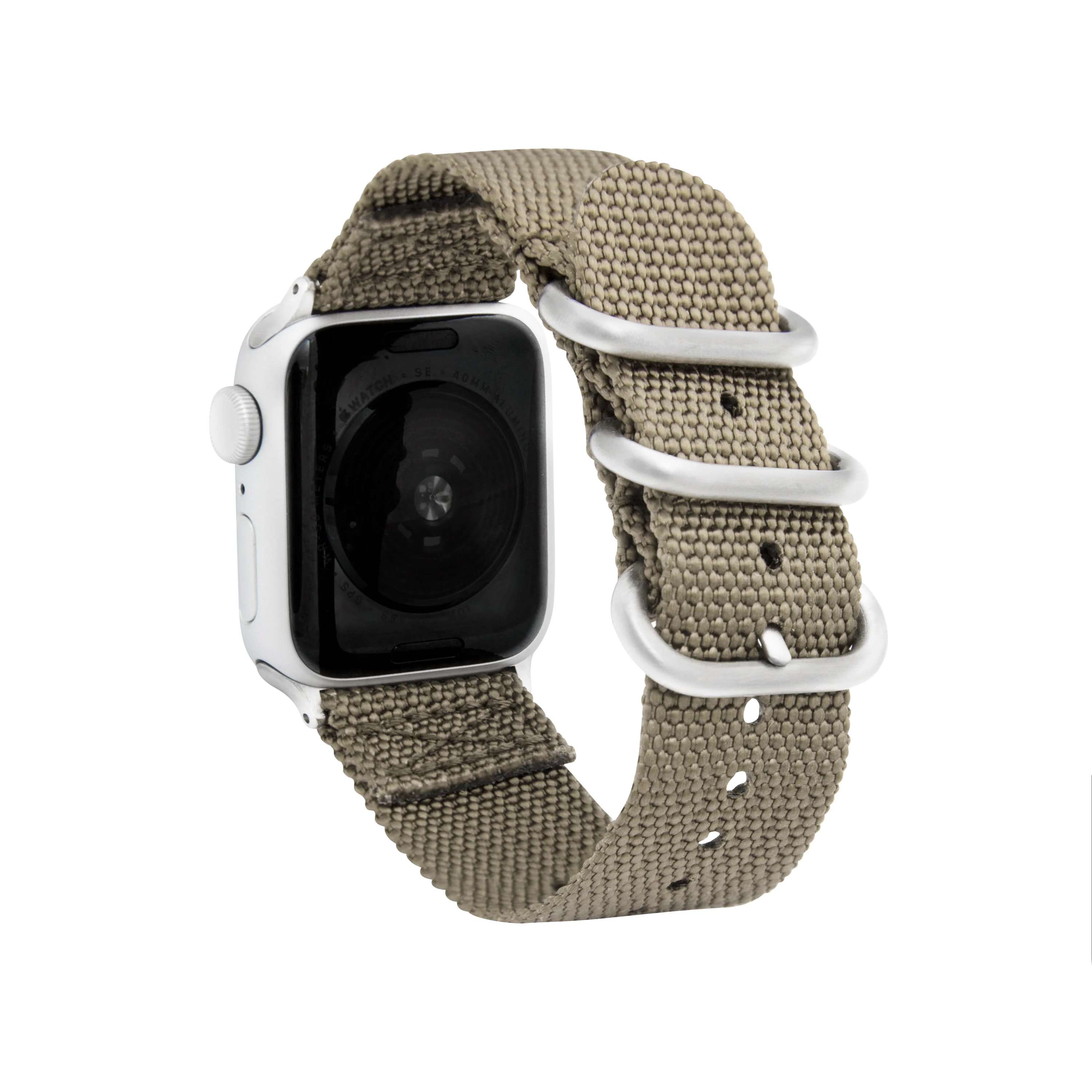 2 Piece Nylon Zulu Band for Apple Watch Ultra & Series 8/7/6/5/4/3/2/1/SE Beige (42mm | 44mm | 45mm | 49mm) | Dial
