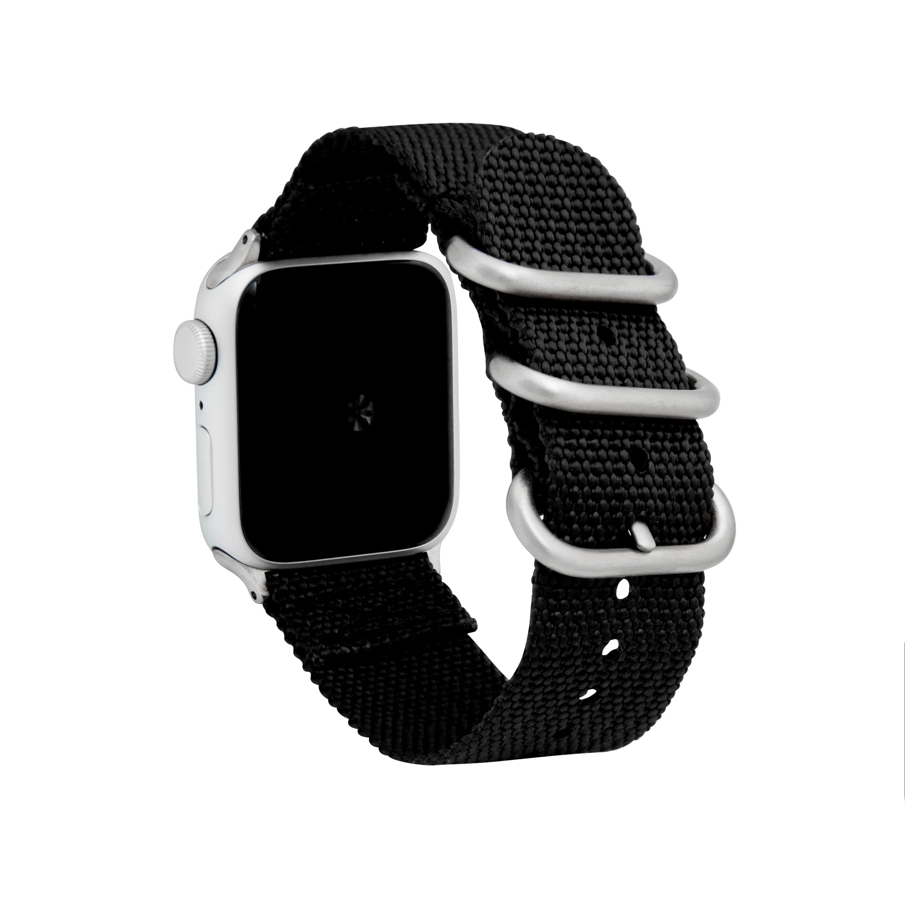 2 Piece Nylon Zulu Band for Apple Watch Ultra & Series 8/7/6/5/4/3/2/1/SE Black (42mm | 44mm | 45mm | 49mm) | Dial
