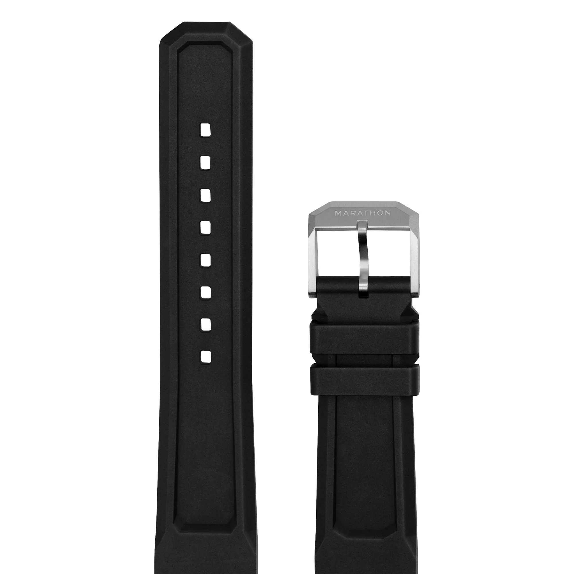 3-PIECE RUBBER STRAP KIT, BLACK, 22MM BLACK RUBBER/3PC 22MM - Image 2