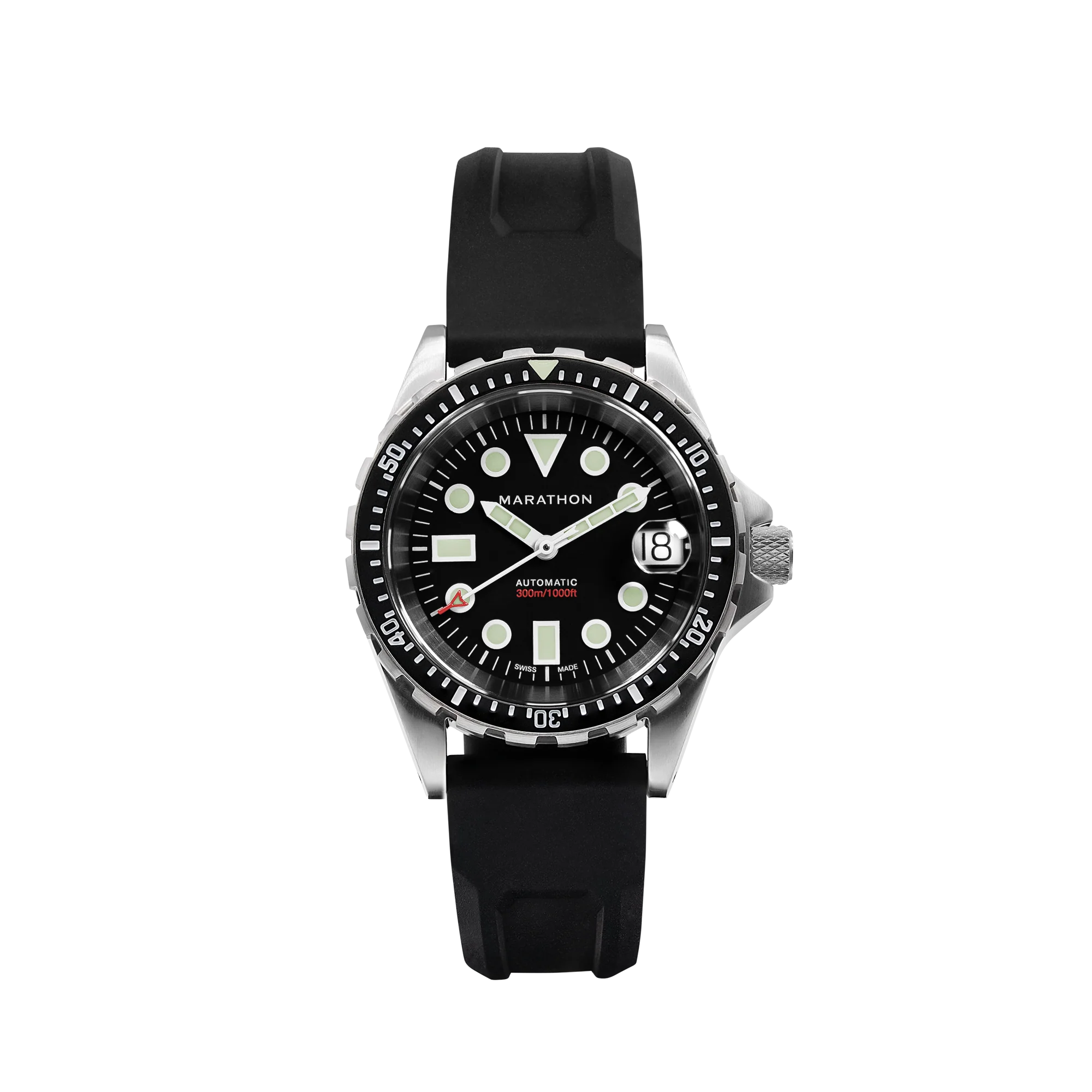 36mm OSAR-D 36mm Original SAR w/ Date on 3-Piece Rubber Strap Kit (OSAR-D) | Black Dial - Image 3