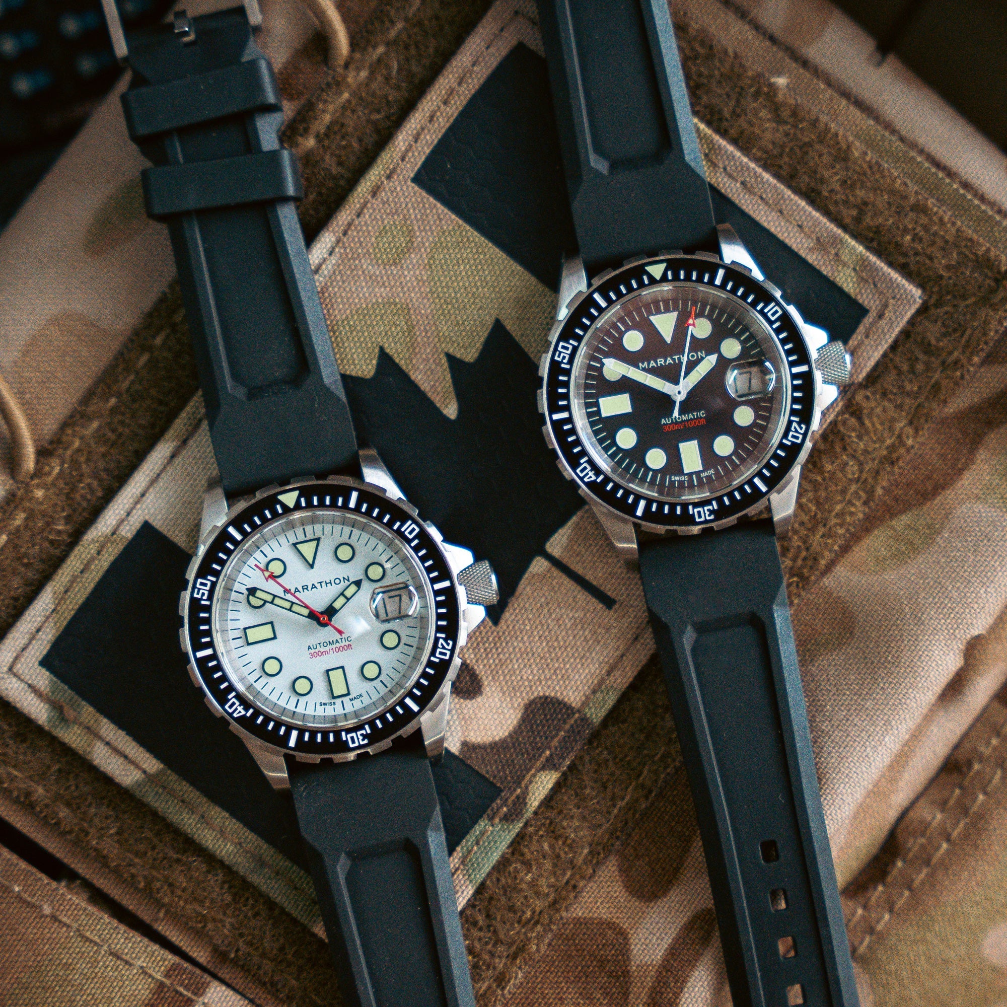 36mm OSAR-D 36mm Original SAR w/ Date on 3-Piece Rubber Strap Kit (OSAR-D) | Black Dial - Image 4