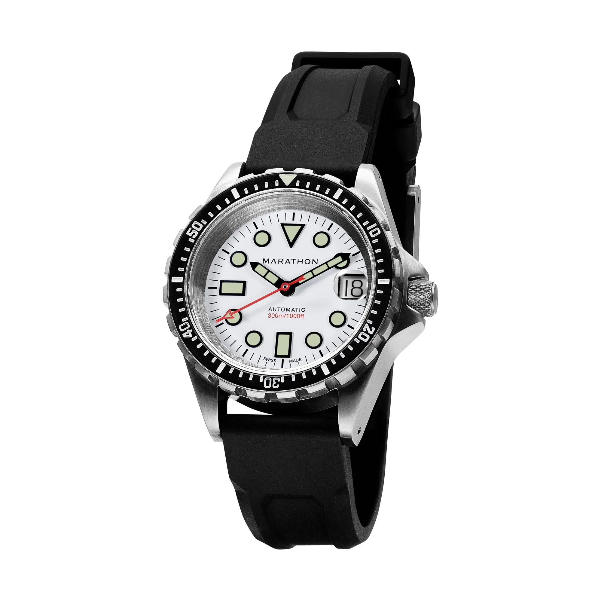 36mm OSAR-D ARCTIC EDITION 36mm Arctic Original SAR w/ Date on 3-Piece Rubber Strap Kit (OSAR-D) | White Dial