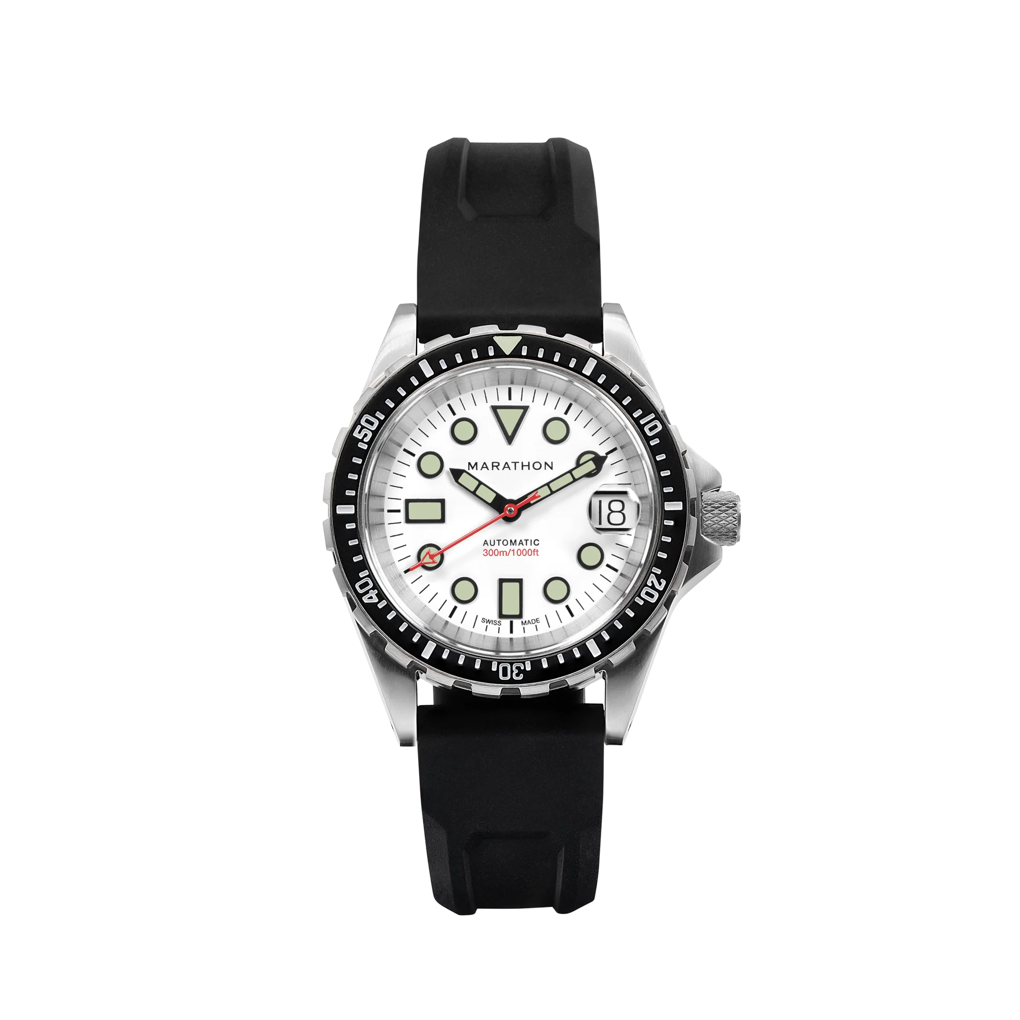 36mm OSAR-D ARCTIC EDITION 36mm Arctic Original SAR w/ Date on 3-Piece Rubber Strap Kit (OSAR-D) | White Dial - Image 2
