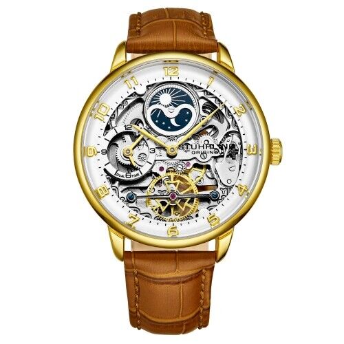 3925 Automatic 40mm Skeleton Brown/Leather | Silver Dial