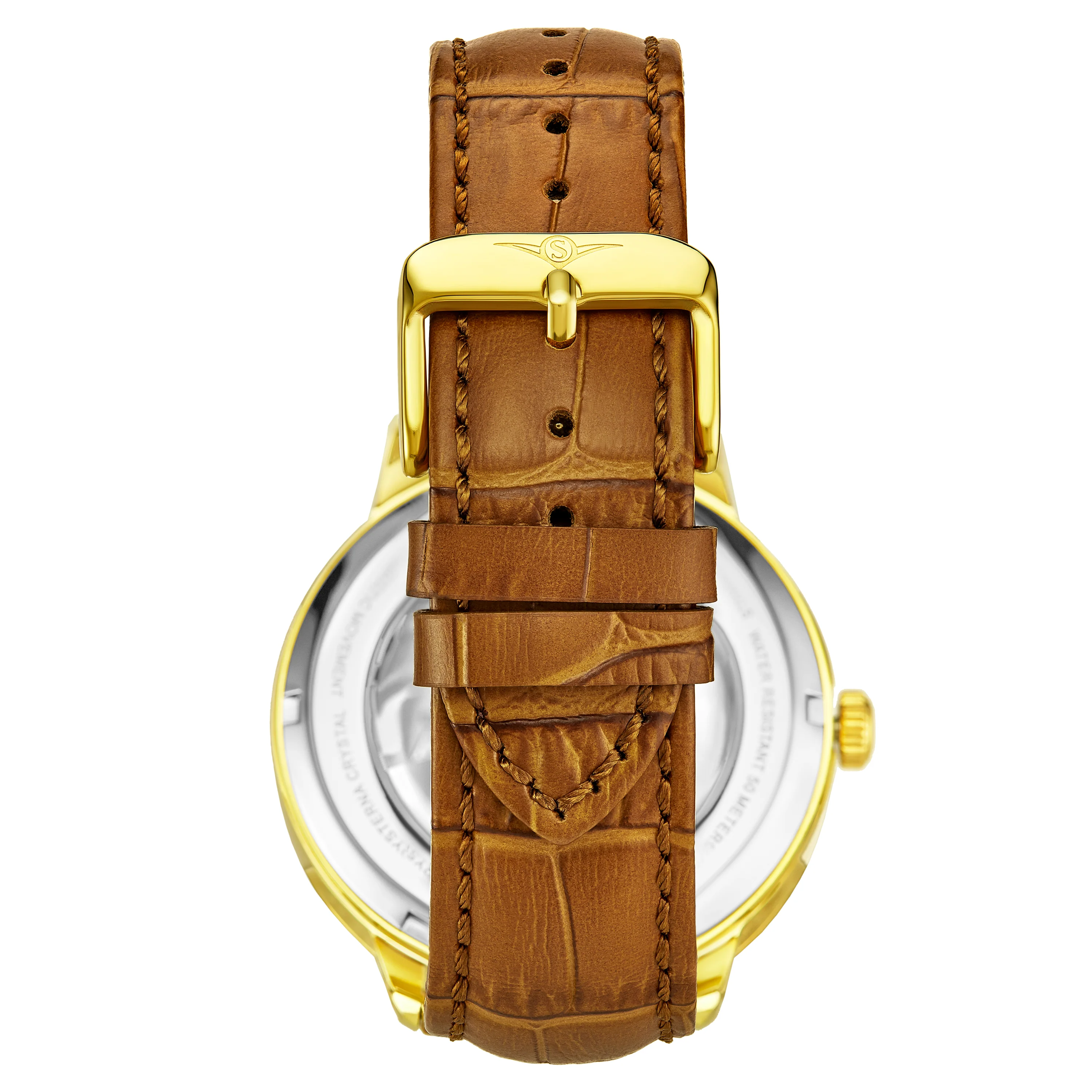 3925 Automatic 40mm Skeleton Brown/Leather | Silver Dial - Image 2