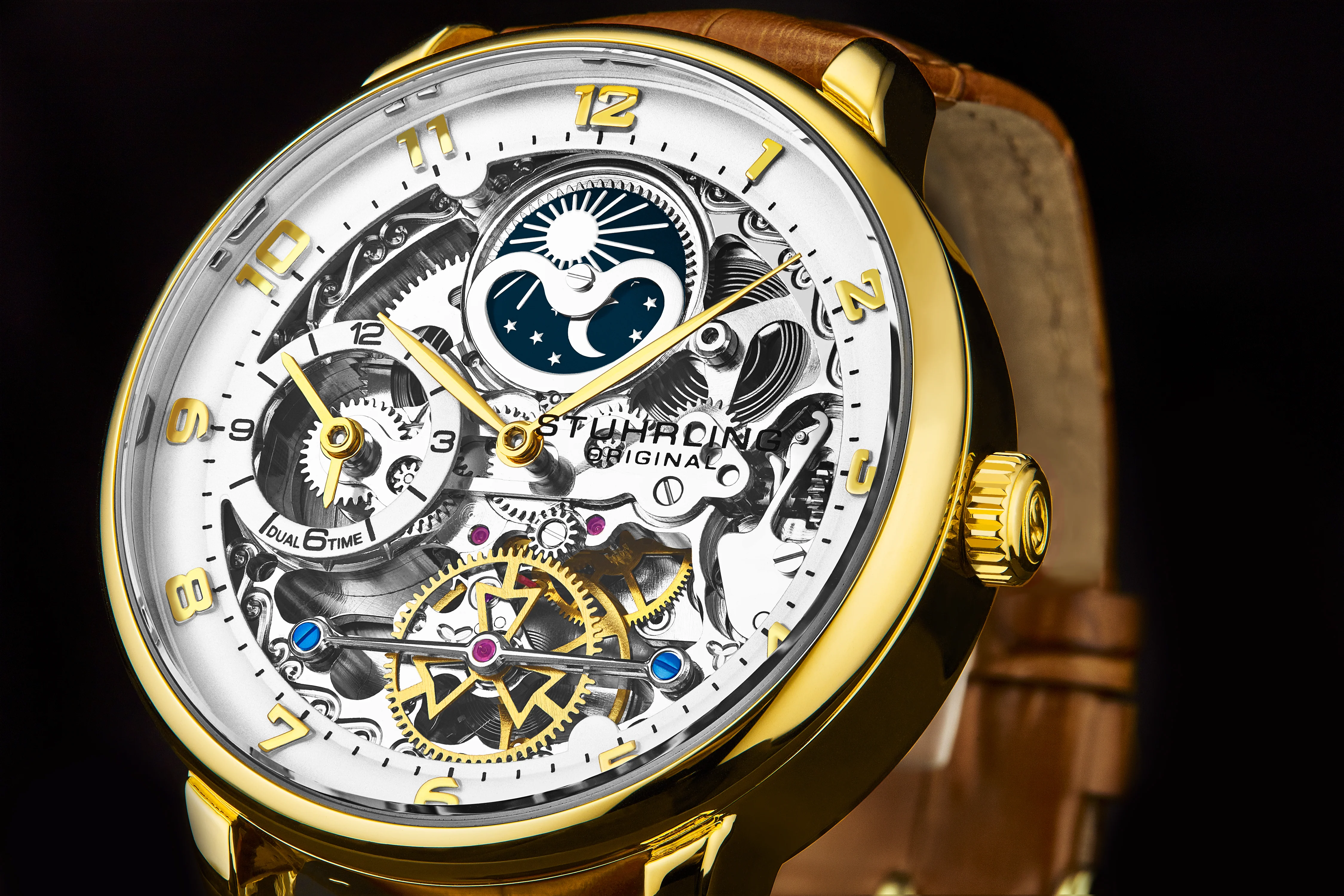 3925 Automatic 40mm Skeleton Brown/Leather | Silver Dial - Image 4