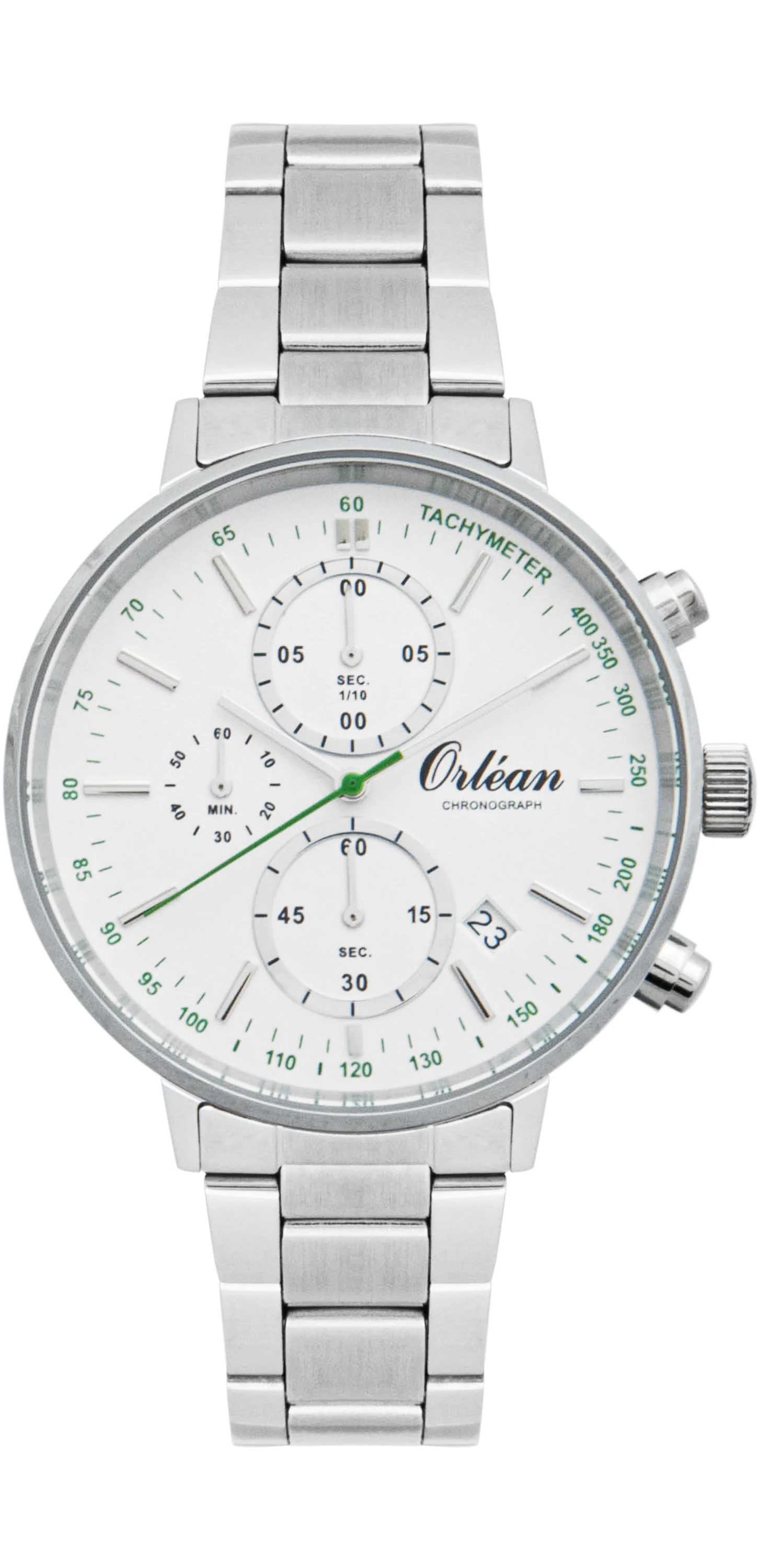 40mm Steel Chronograph Silver | White Dial