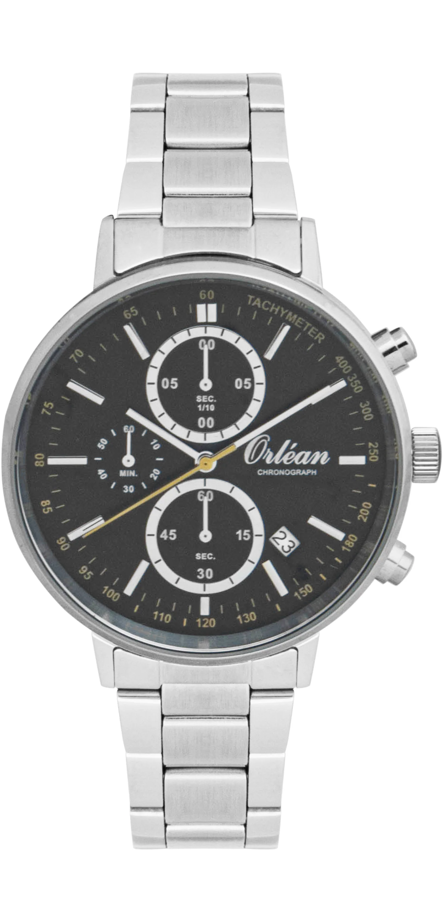 40mm Steel Chronograph Silver / Black Dial | Black Dial