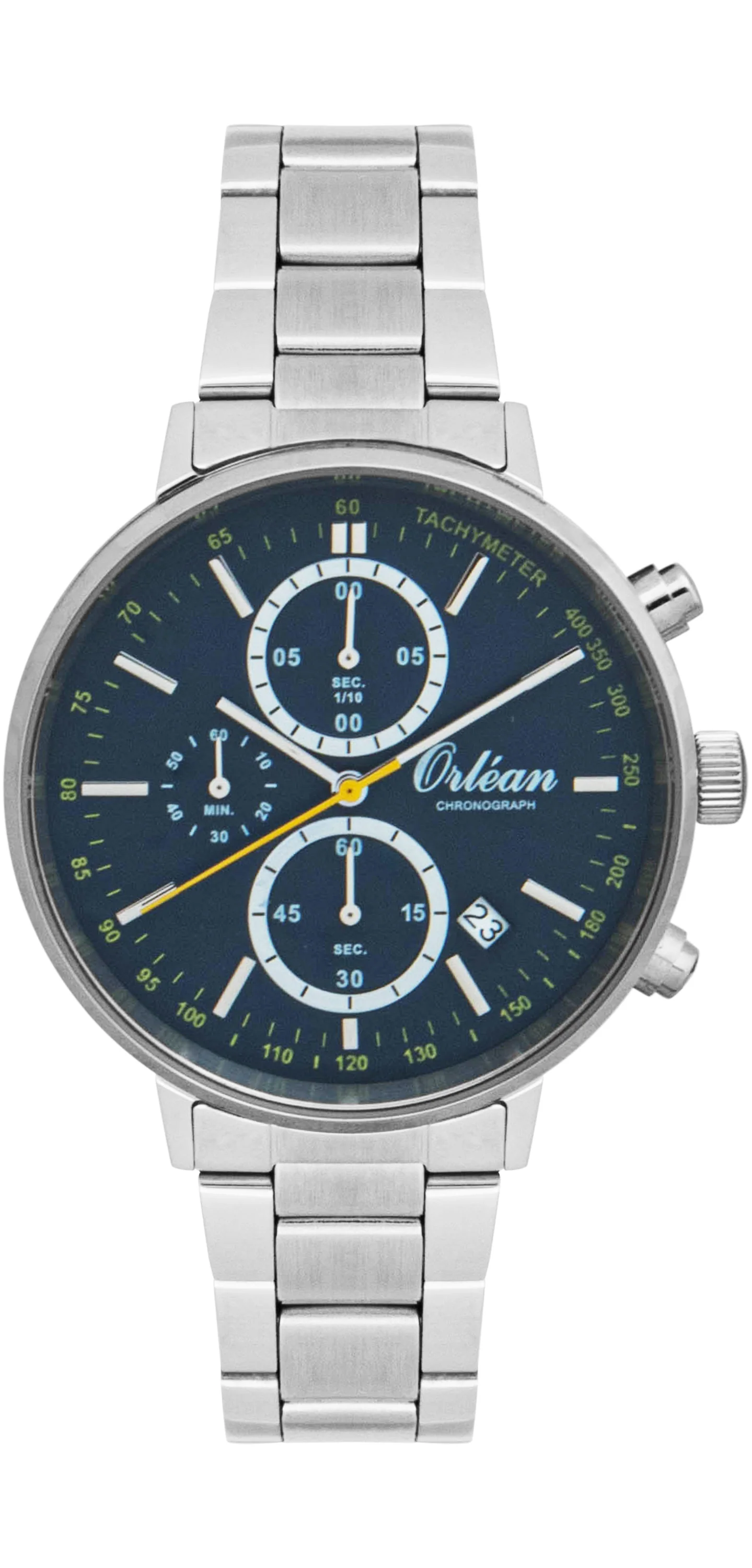 40mm Steel Chronograph Silver / Blue Dial | Blue Dial