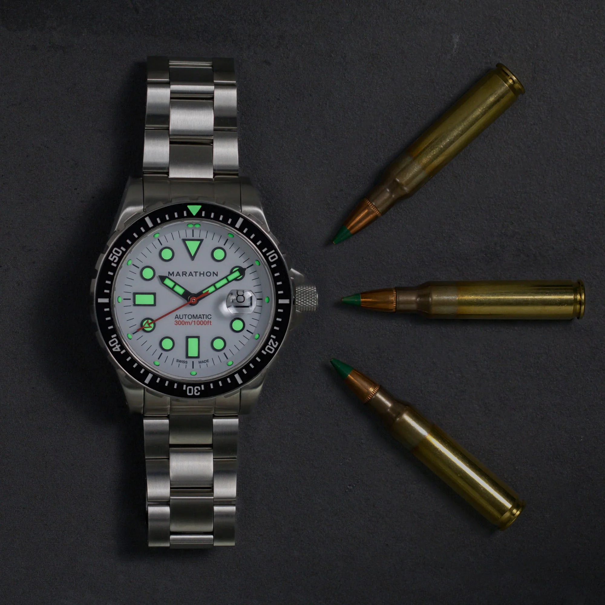 46mm OSAR-D ARCTIC EDITION 46mm Original SAR w/ Date with Stainless Steel Bracelet (OSAR-D) ARCTIC EDITION White Dial - Image 2