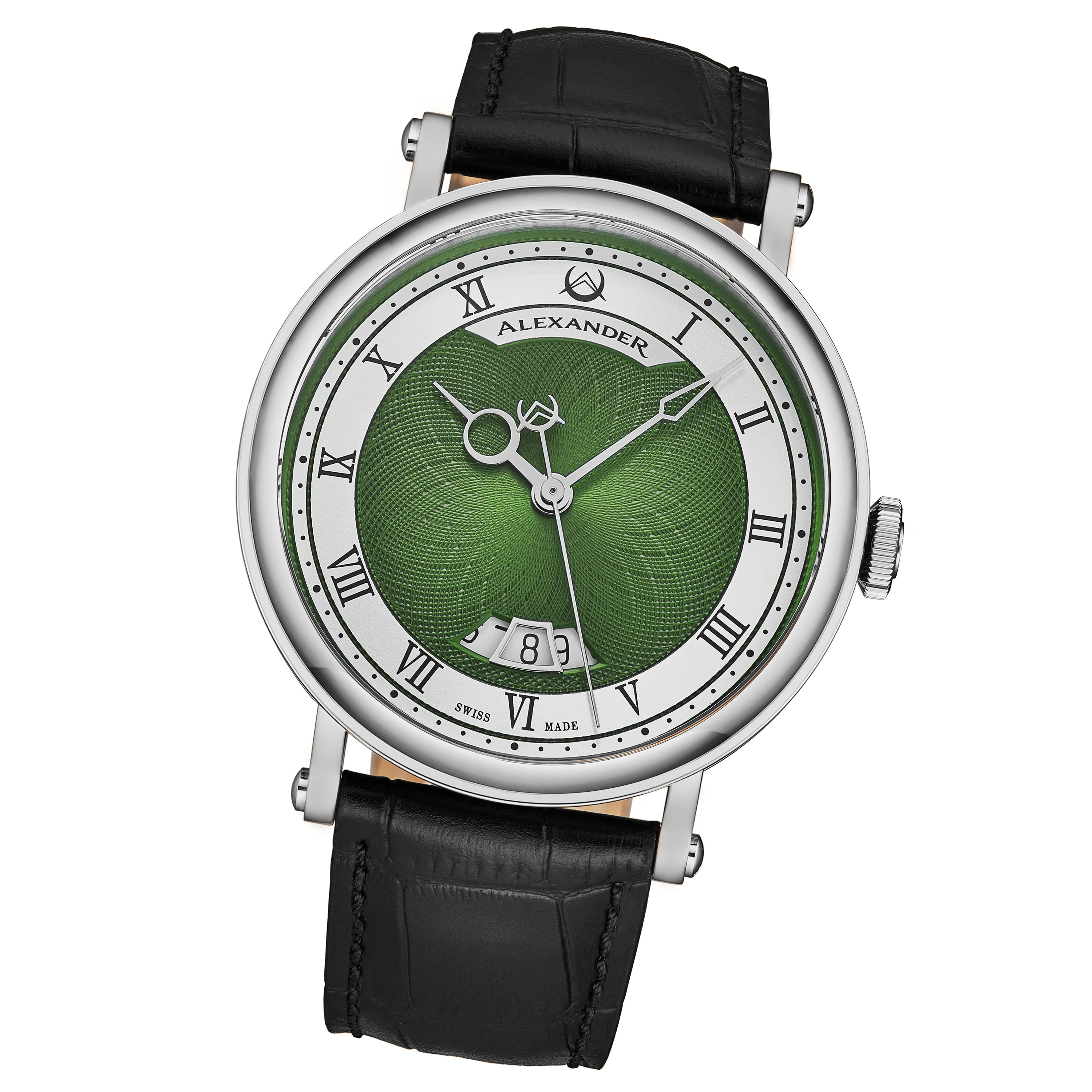 A153-03 Black/Leather | Green Dial - Image 6