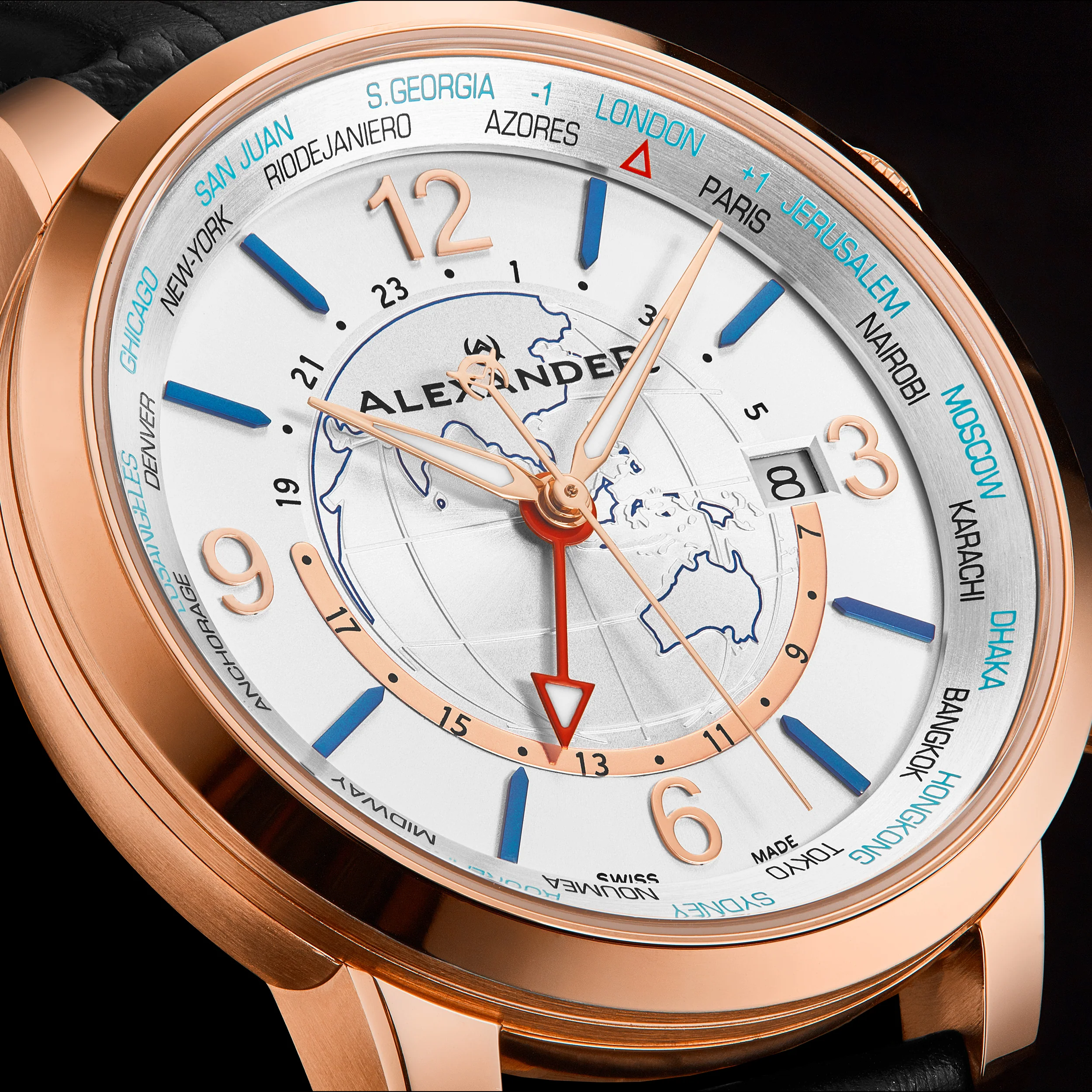 A171A-02 Black/Leather | White Dial - Image 4