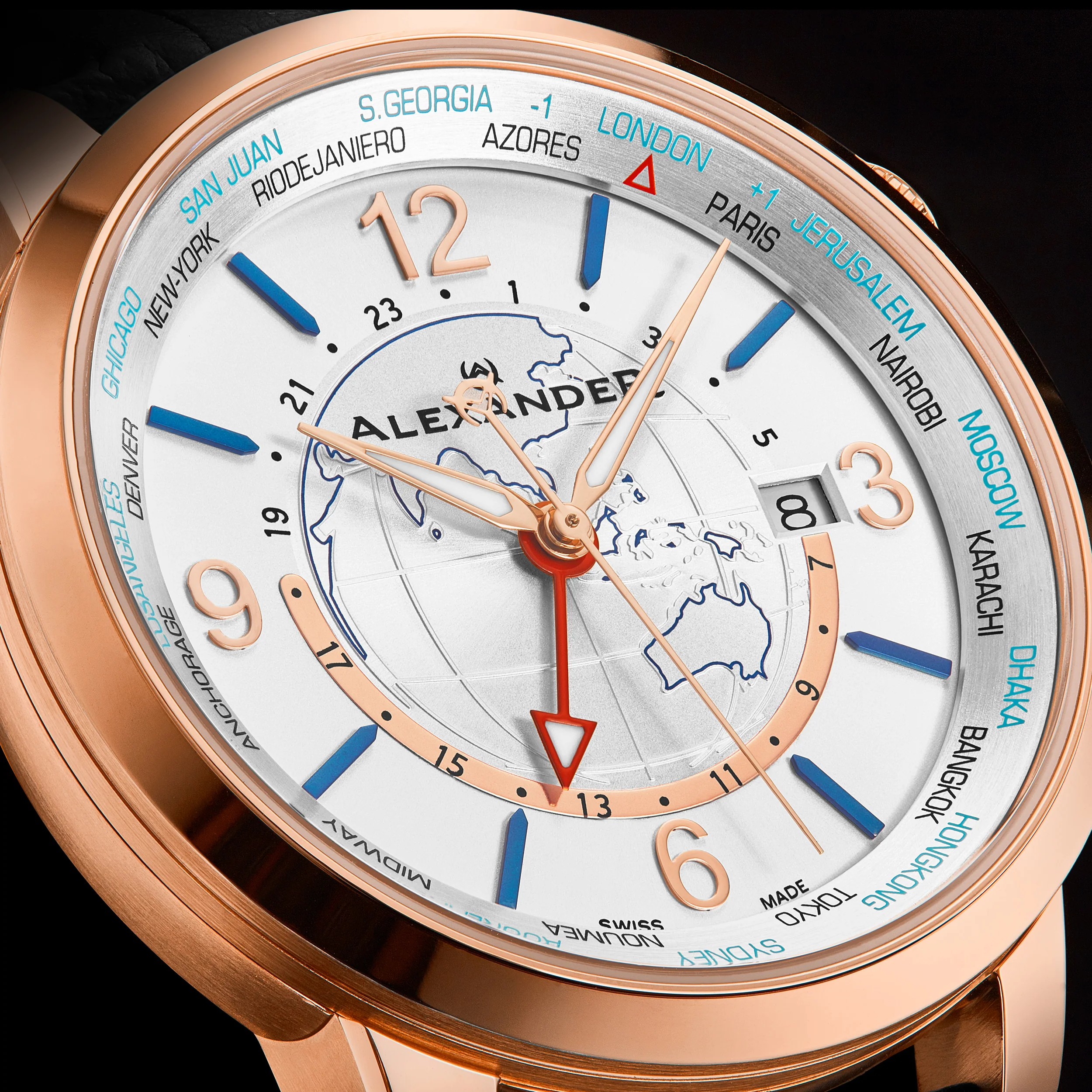 A171B-02 Rose Gold/Stainless Steel | Black / White Fill Dial - Image 3