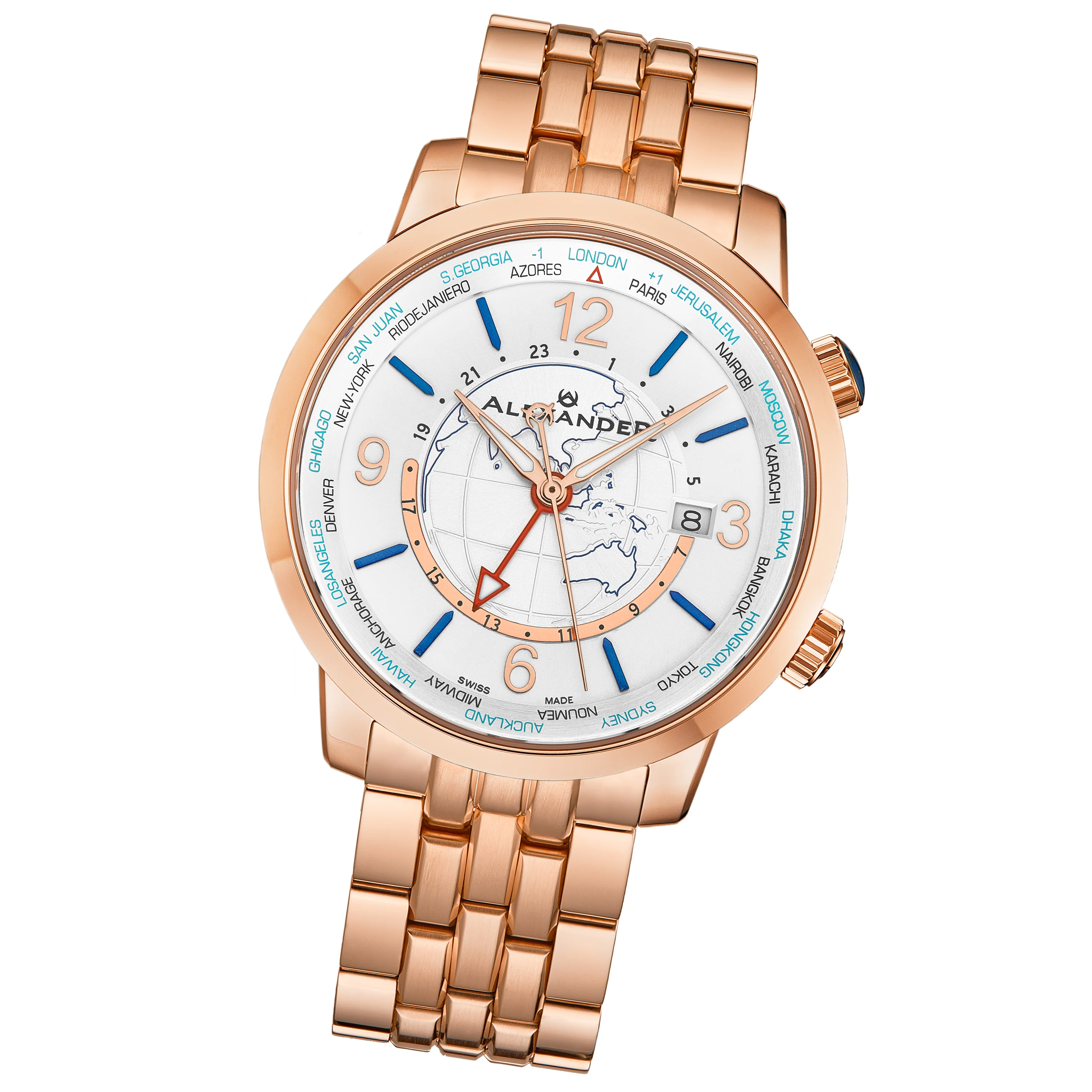 A171B-02 Rose Gold/Stainless Steel | Black / White Fill Dial - Image 6
