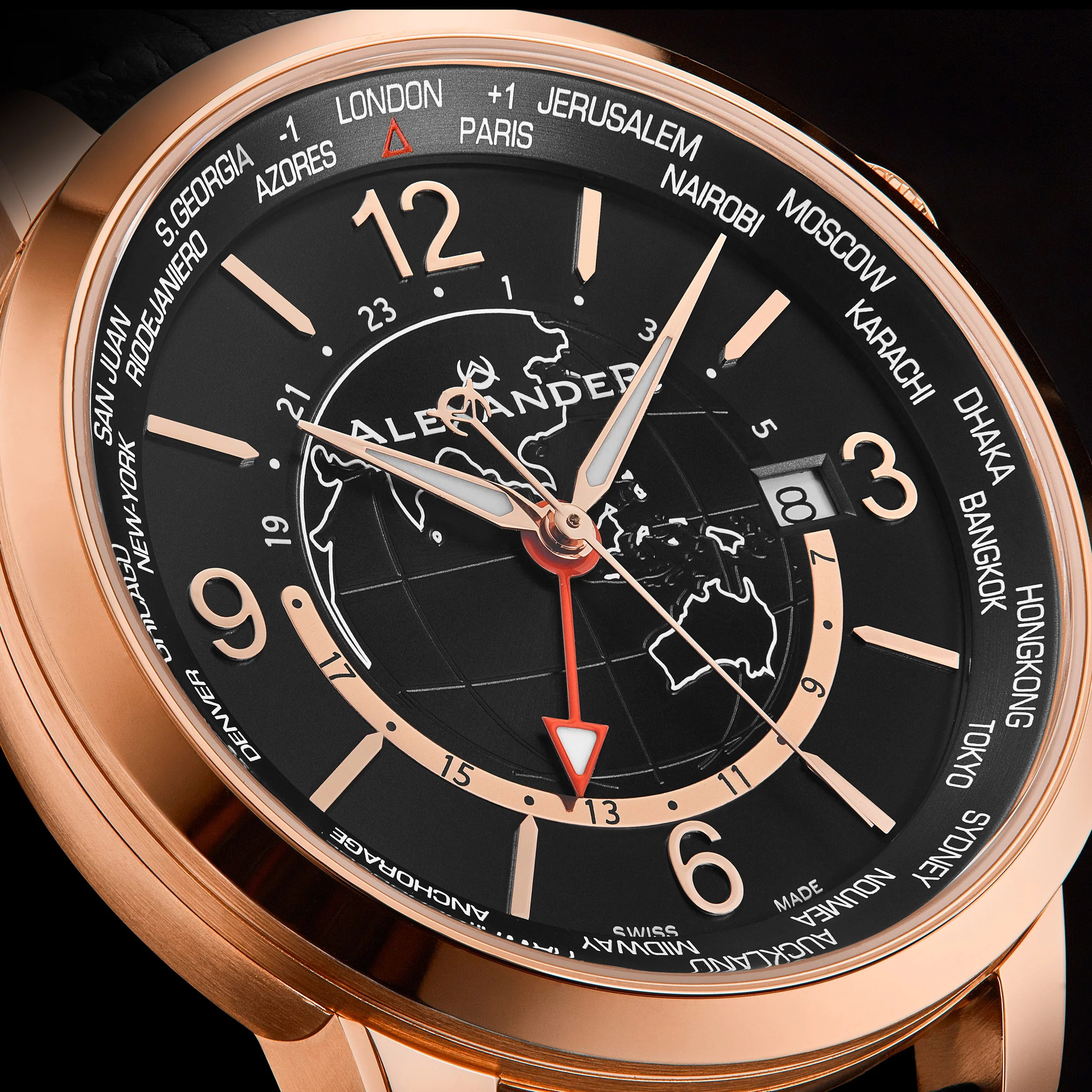 A171B-03 Rose Gold/Stainless Steel | Black Dial - Image 3