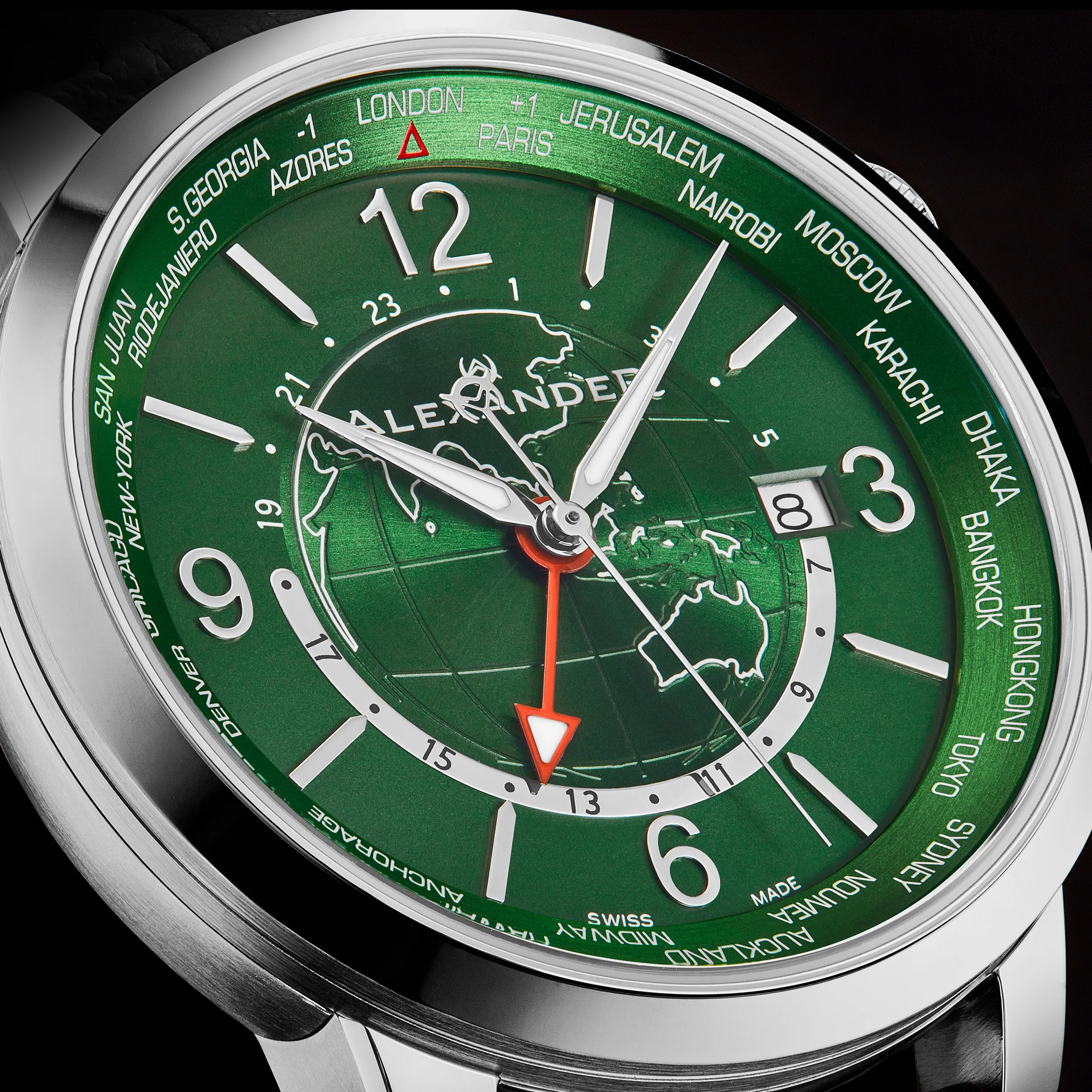 A171B-04 Silver/Stainless Steel | Green Dial - Image 3