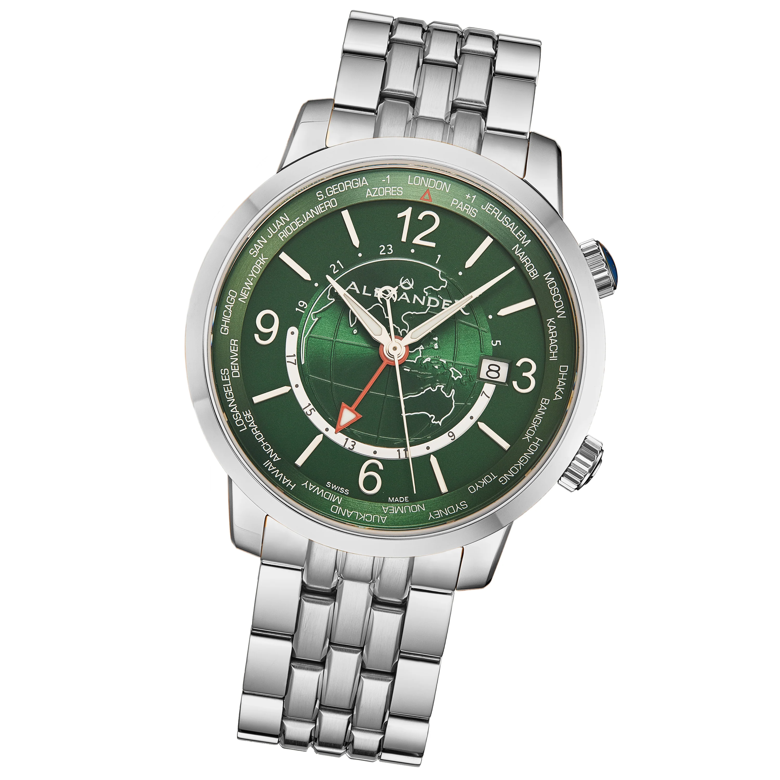 A171B-04 Silver/Stainless Steel | Green Dial - Image 6