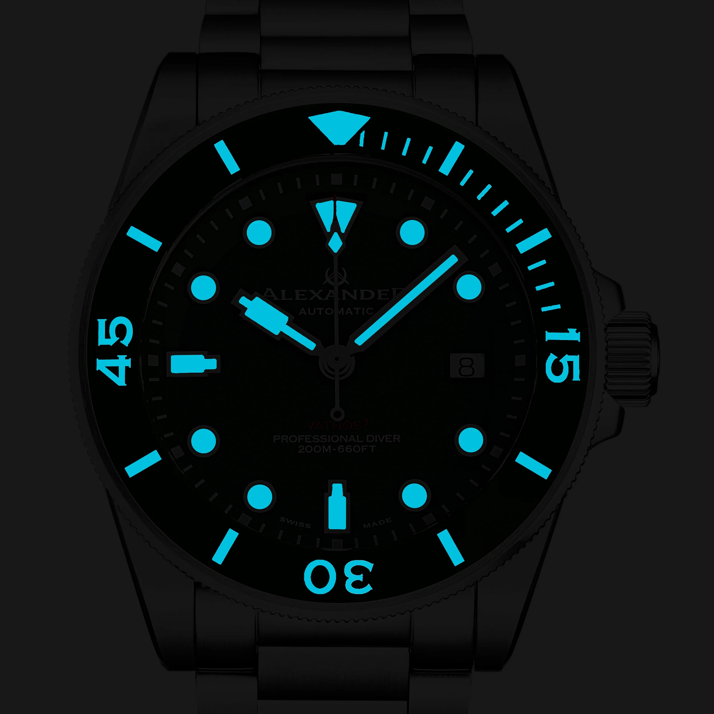 A520-04 Silver/Stainless Steel | Green Dial - Image 4