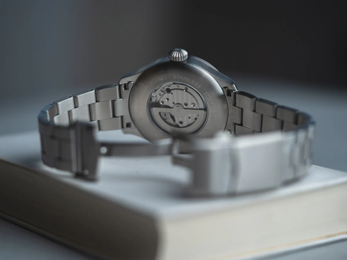 Aachen Blaue Stunde 42 MB metal strap | Blue Dial - Image 4