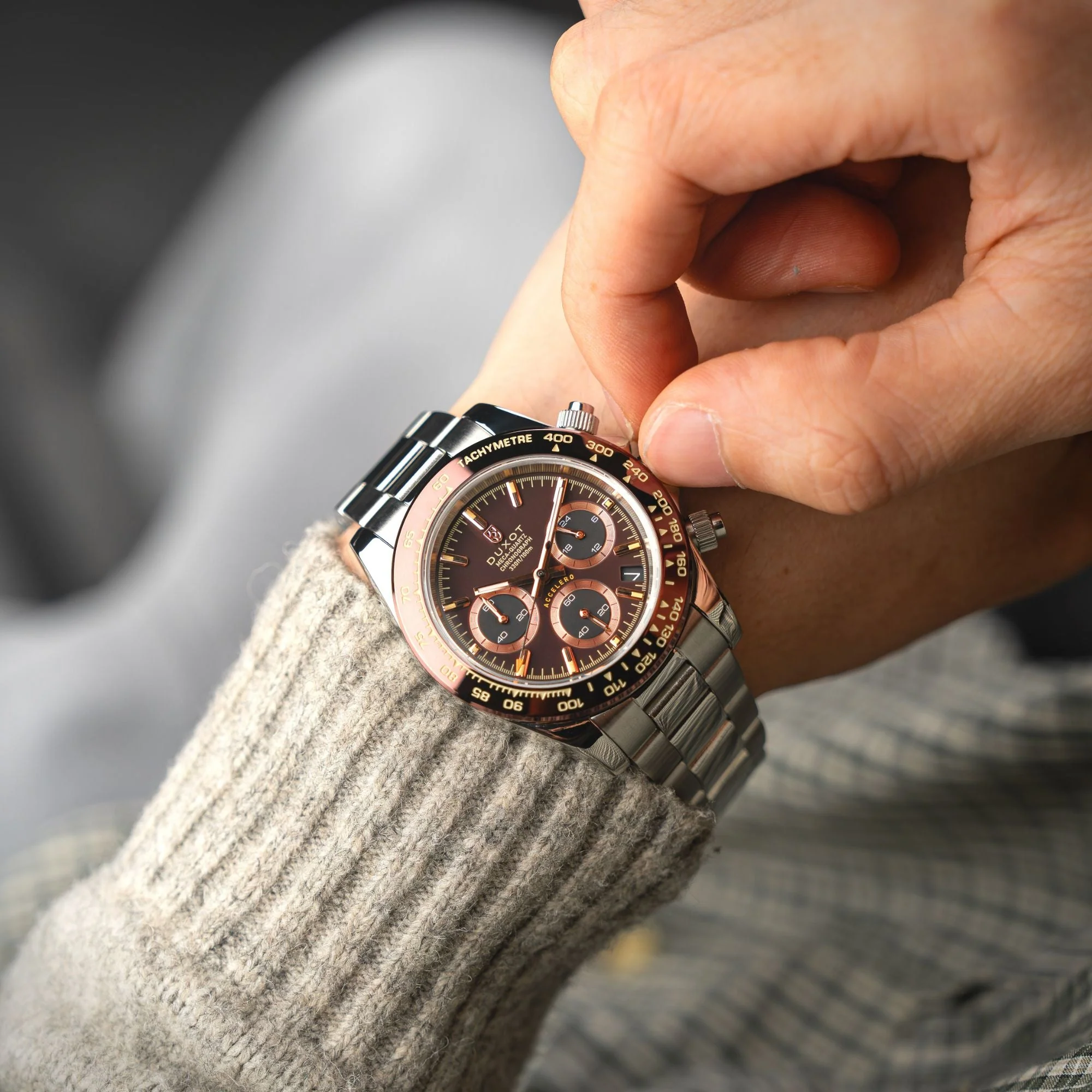 Accelero Chronograph Brown / Stainless Steel | Brown Dial - Image 2