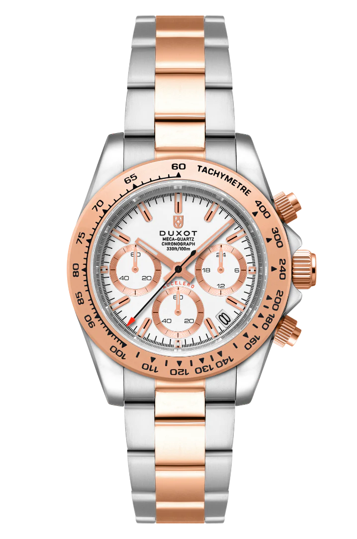 Accelero Chronograph White / Two-tone Stainless Steel | White Dial