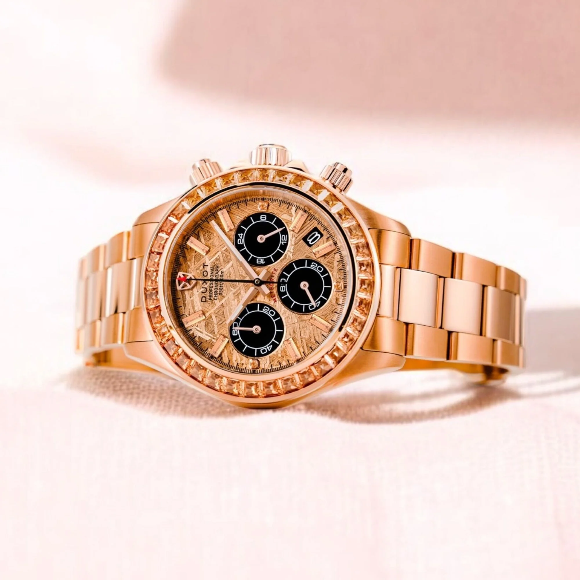 Accelero Meteorite Chronograph Limited Edition Rose Gold / Stainless Steel | Rose Gold Dial - Image 4