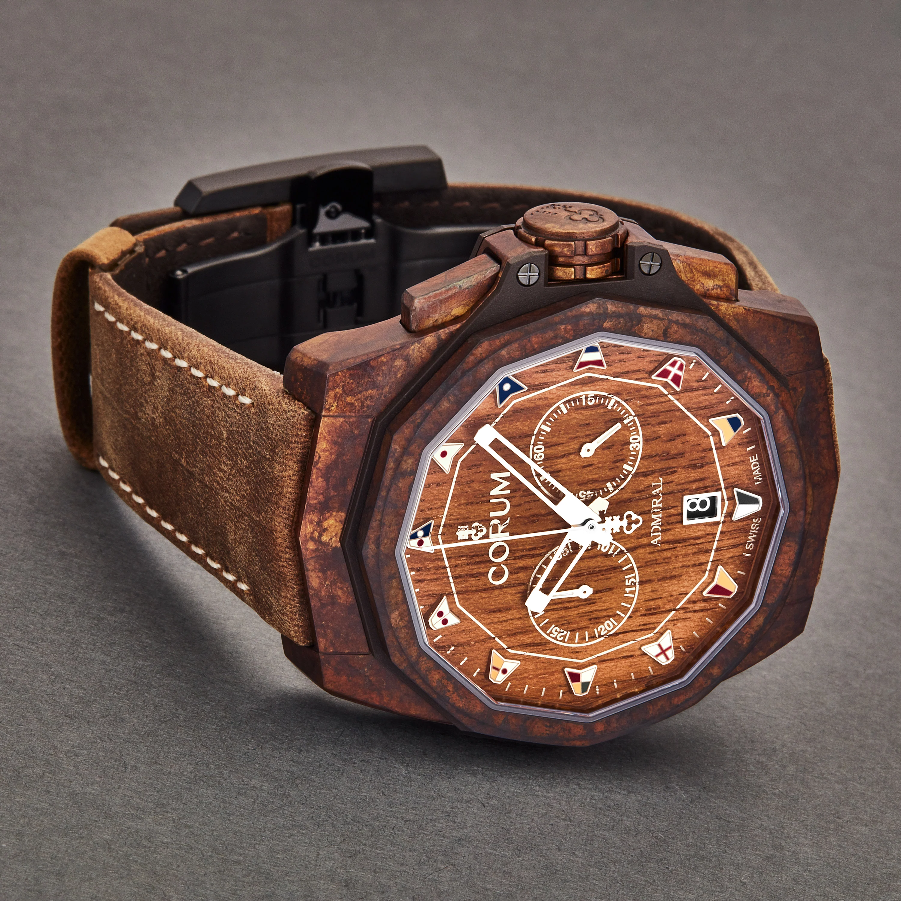 Admiral Cup A116/03210 / Brown Wood | Brown Wood Dial - Image 2