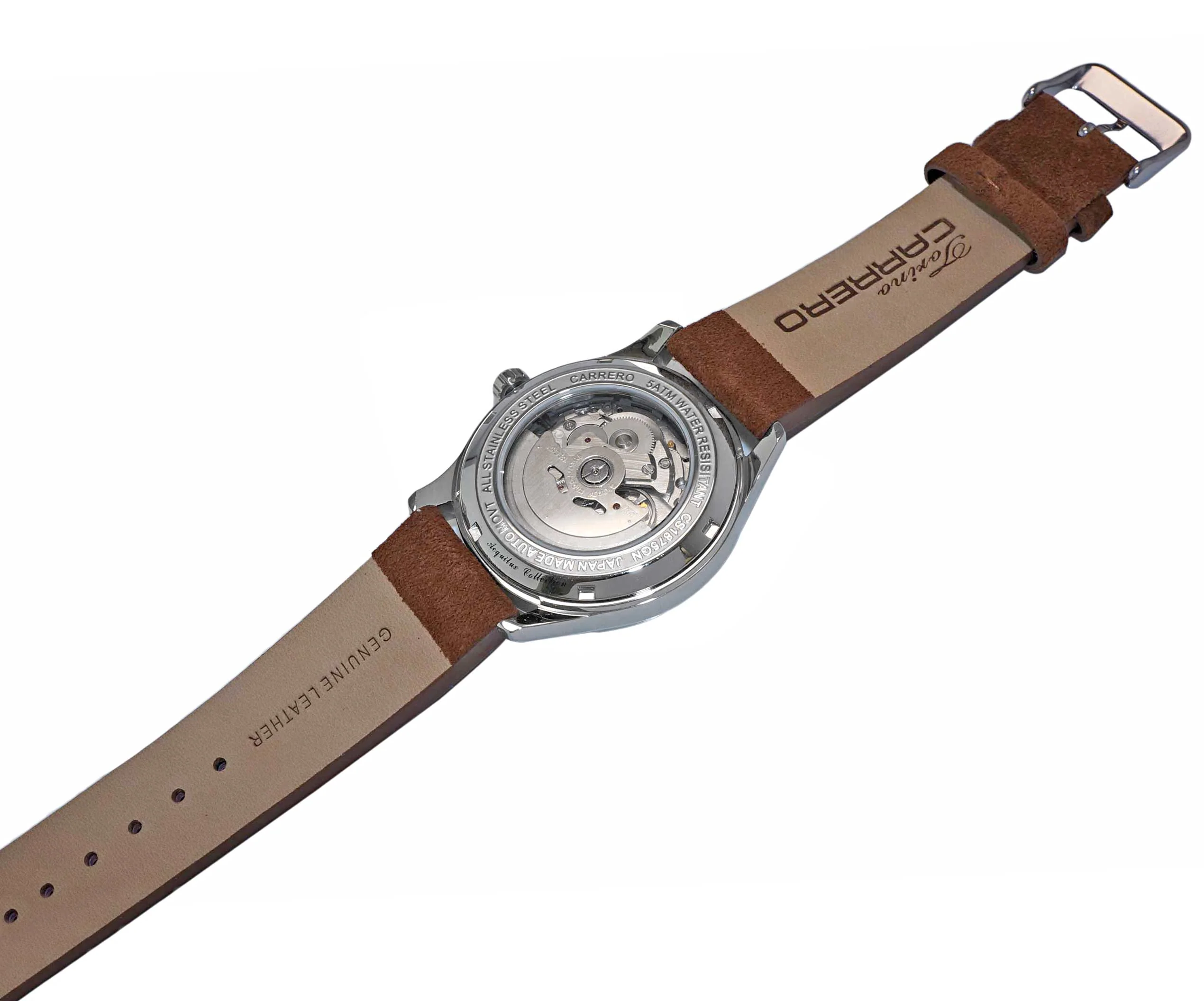 AEQUILUX SILVER TONE-GREEN/BROWN | Green Dial - Image 3