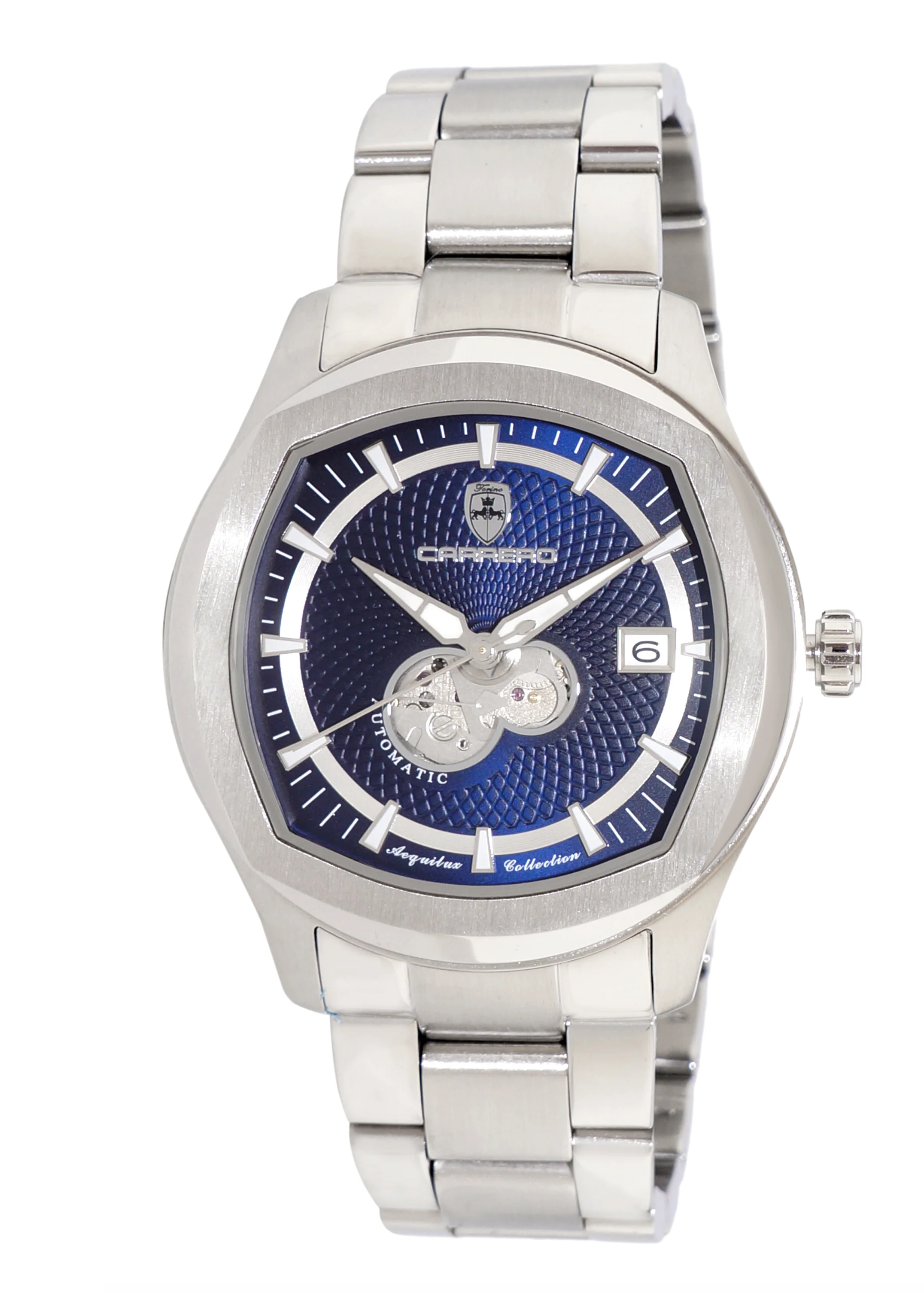 AEQUILUX SILVER TONE/WHITE | Blue Dial
