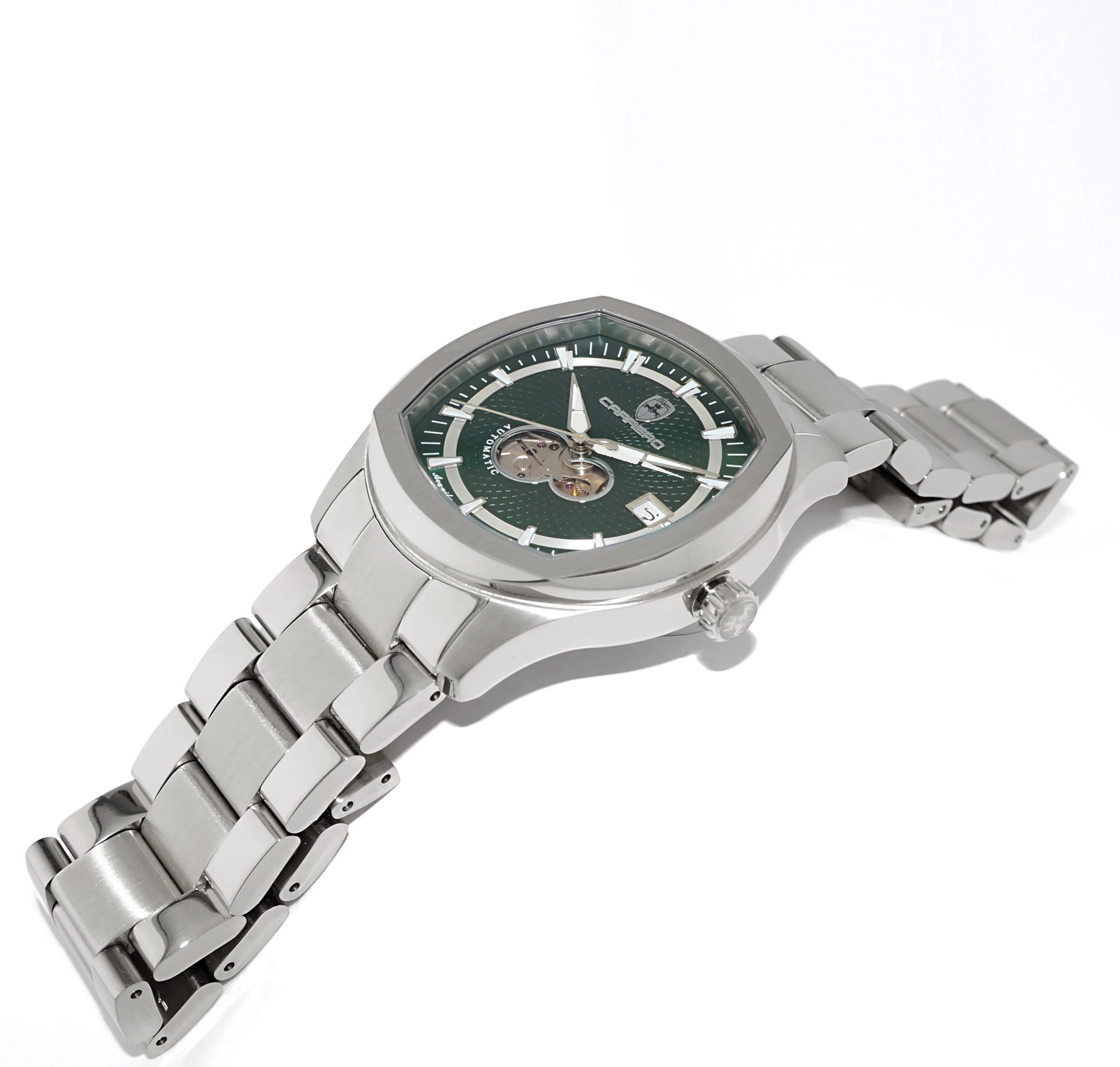 AEQUILUX SILVER TONE/WHITE | Green Dial - Image 2