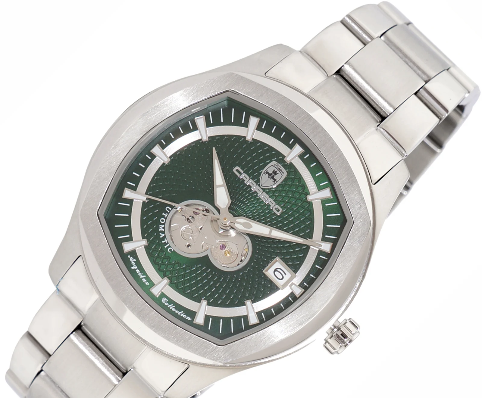 AEQUILUX SILVER TONE/WHITE | Green Dial - Image 4