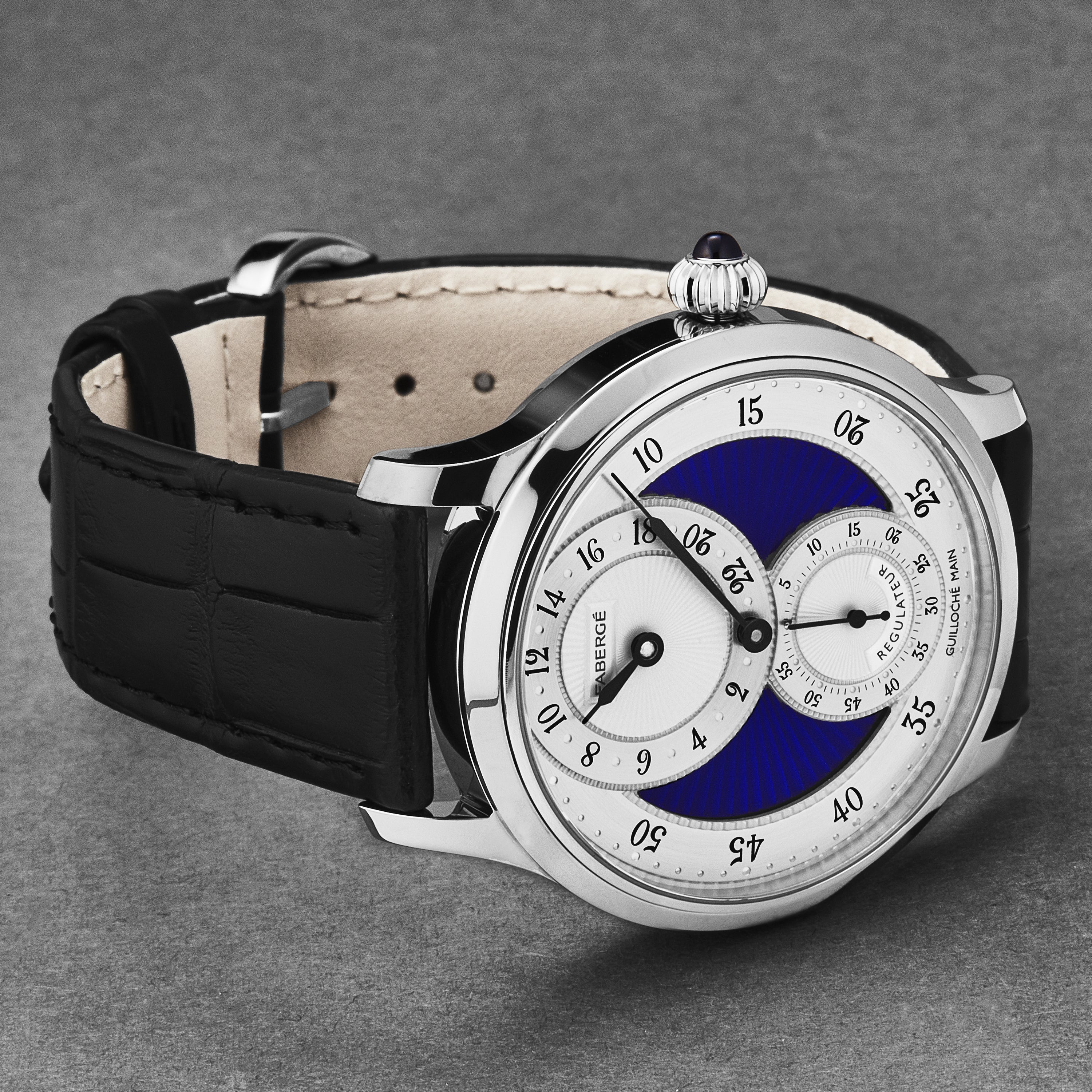 Agathon FAB-211 / Silver/Blue Enamel | Silver / Blue Dial - Image 2