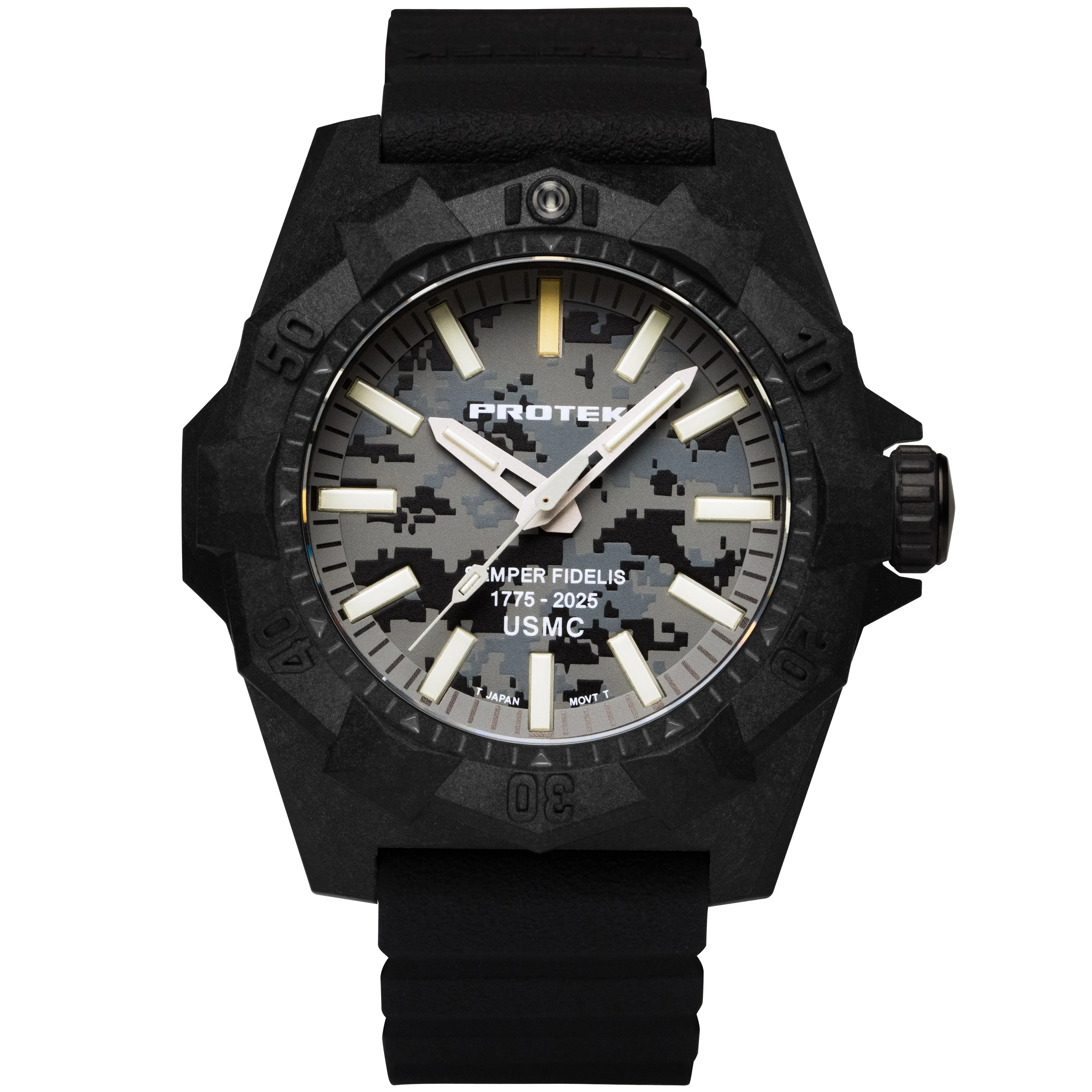 AGGRESSOR 4100 DIVE SEMPER FIDELIS SERIES Carbon/Gray MARPAT Camo/Charcoal | Gray Camo Dial