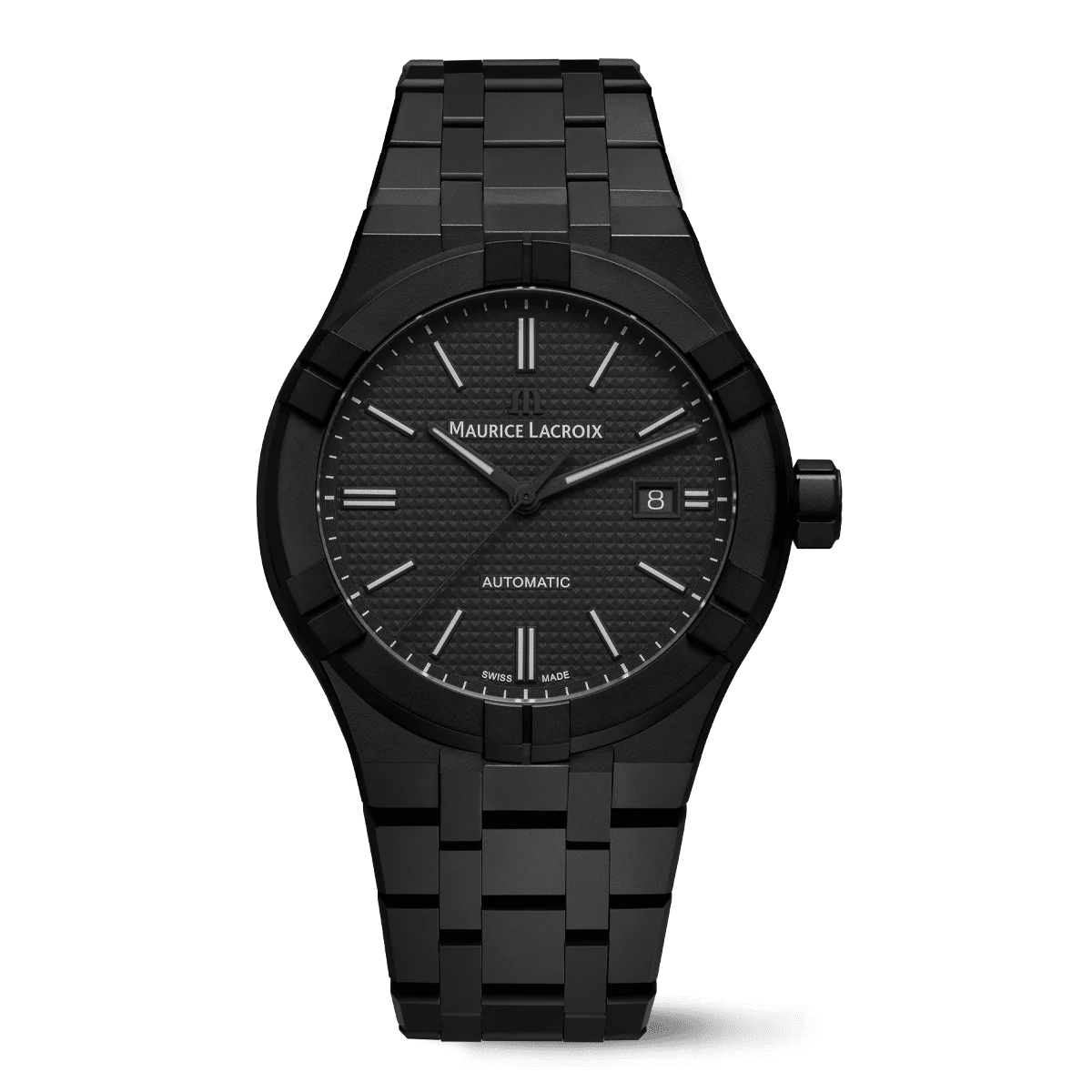 Aikon Automatic Ceramic Black / Ceramic Bracelet | Black Dial