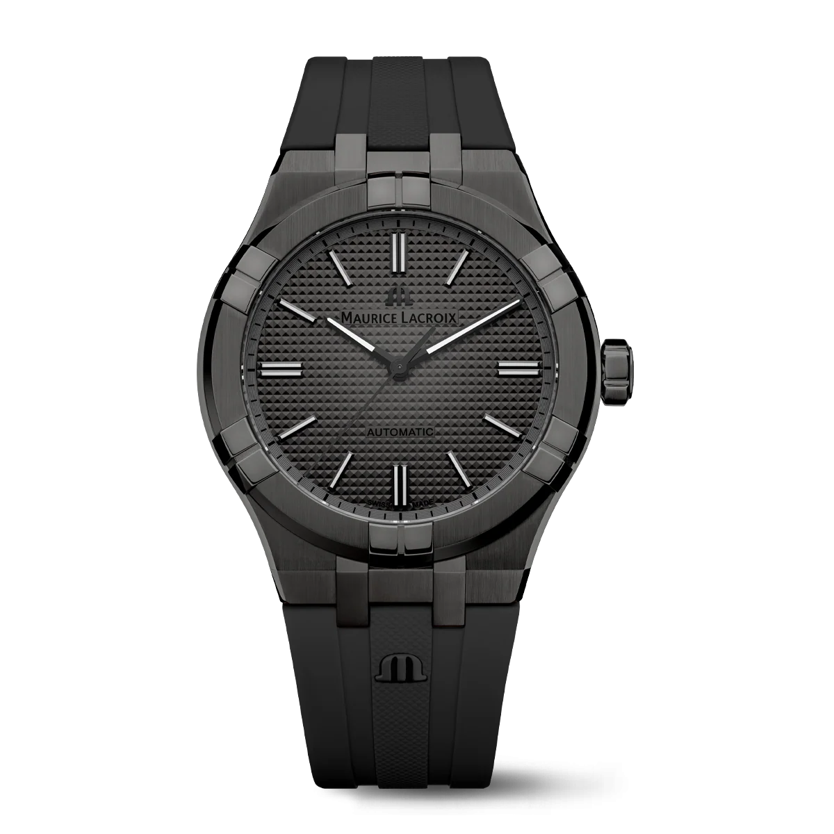 Aikon Automatic Gunmetal Black / Black Rubber | Black Dial