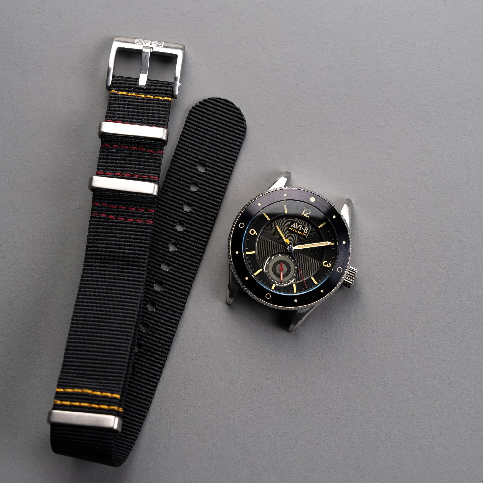 Airmaster Sector Meca-Quartz Black & Grey / Nylon | Black Dial - Image 4