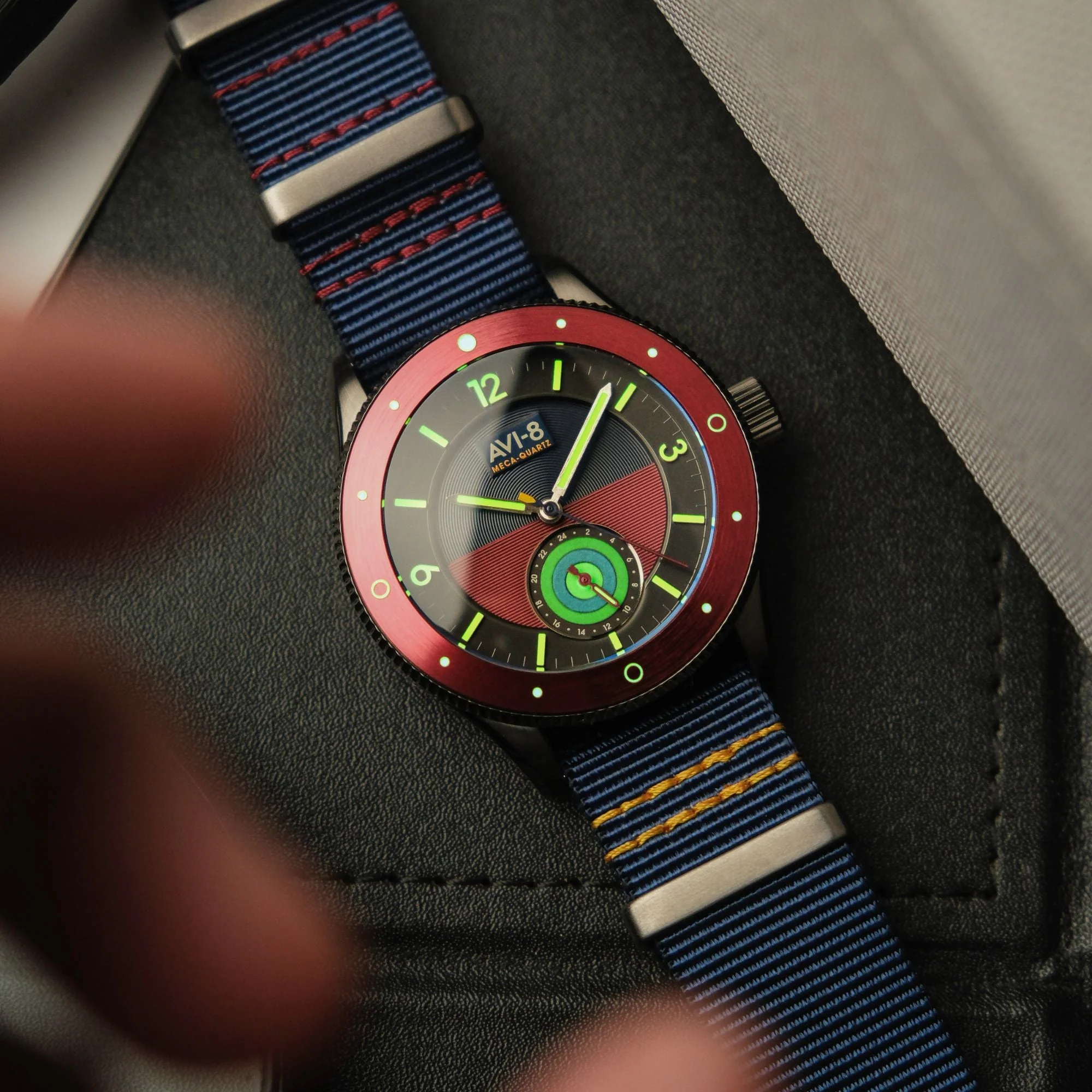 Airmaster Sector Meca-Quartz Blue /Red / Nylon | Blue Dial - Image 6
