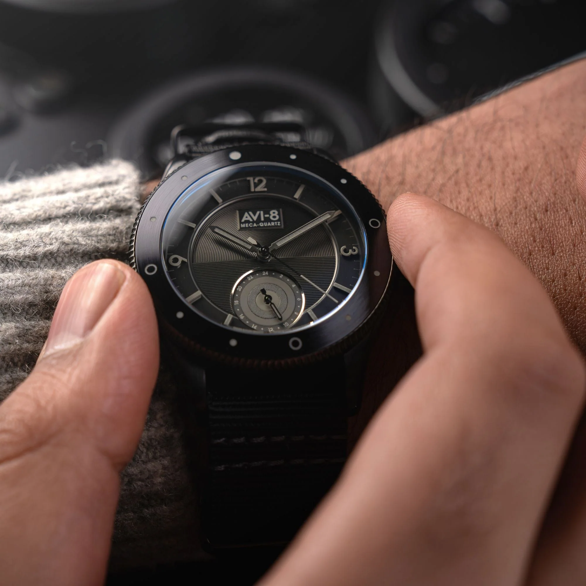 Airmaster Sector Meca-Quartz Black / Nylon | Black Dial - Image 2