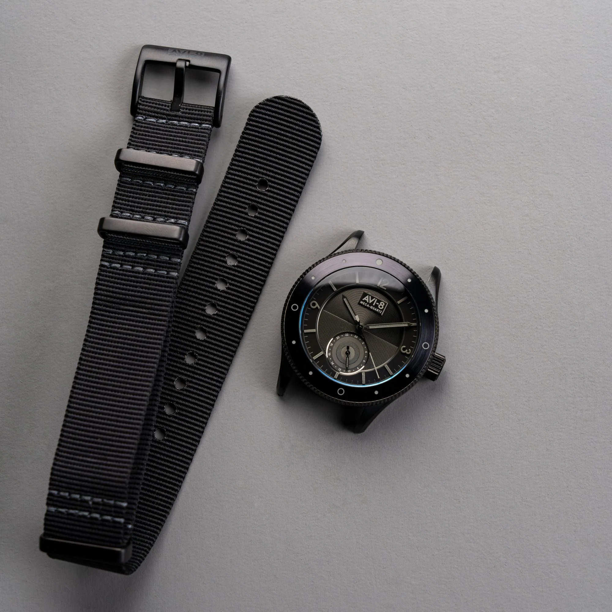 Airmaster Sector Meca-Quartz Black / Nylon | Black Dial - Image 4