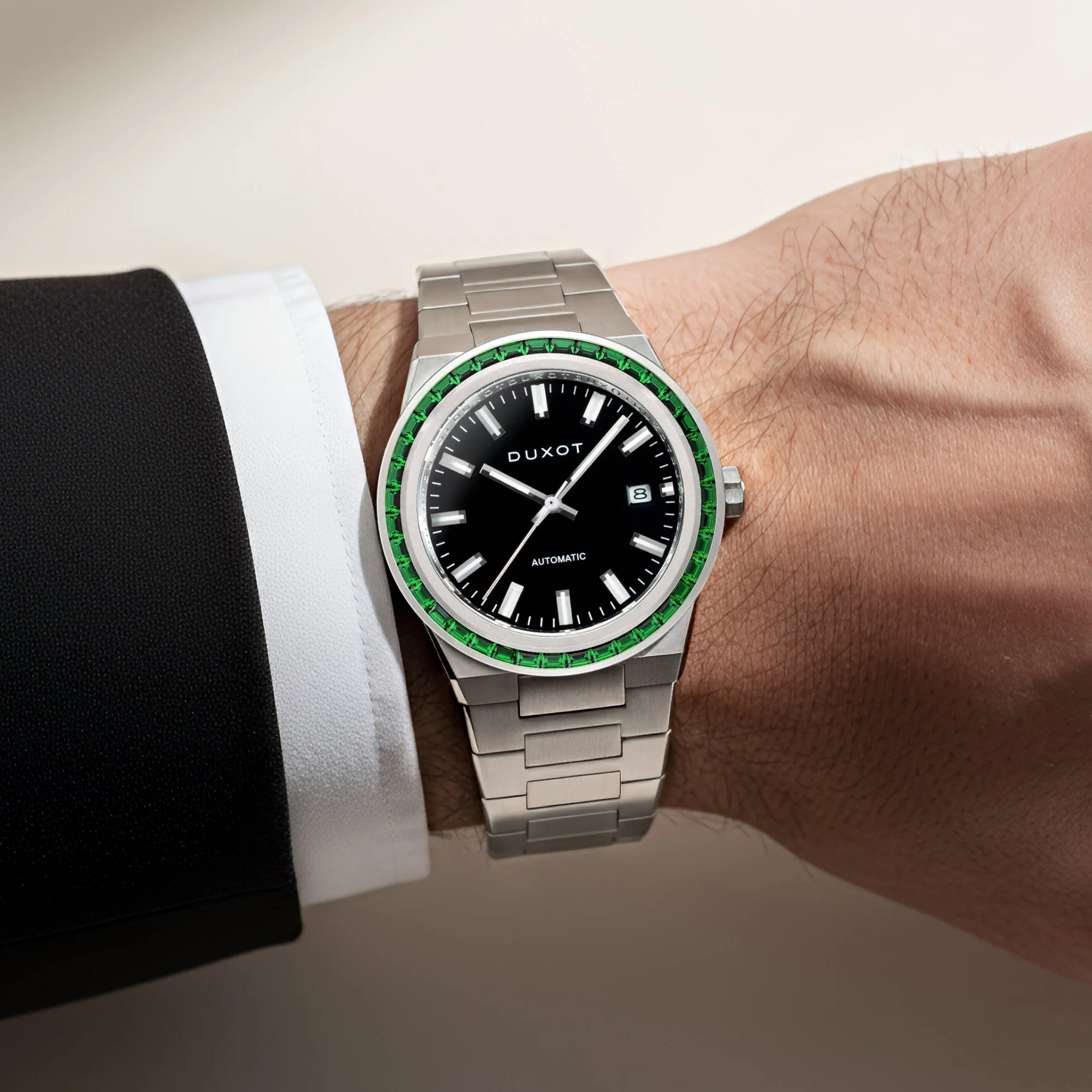 Alicante Rainbow Automatic Black & Green / Stainless Steel | Black Dial - Image 2