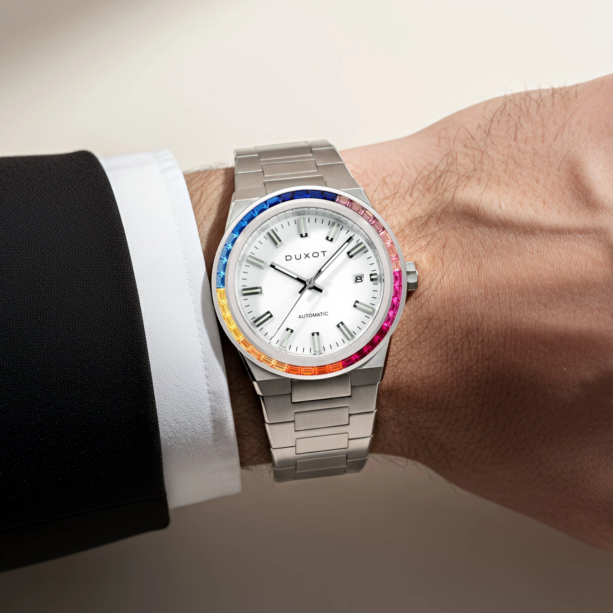 Alicante Rainbow Automatic White / Stainless Steel | White Dial - Image 2