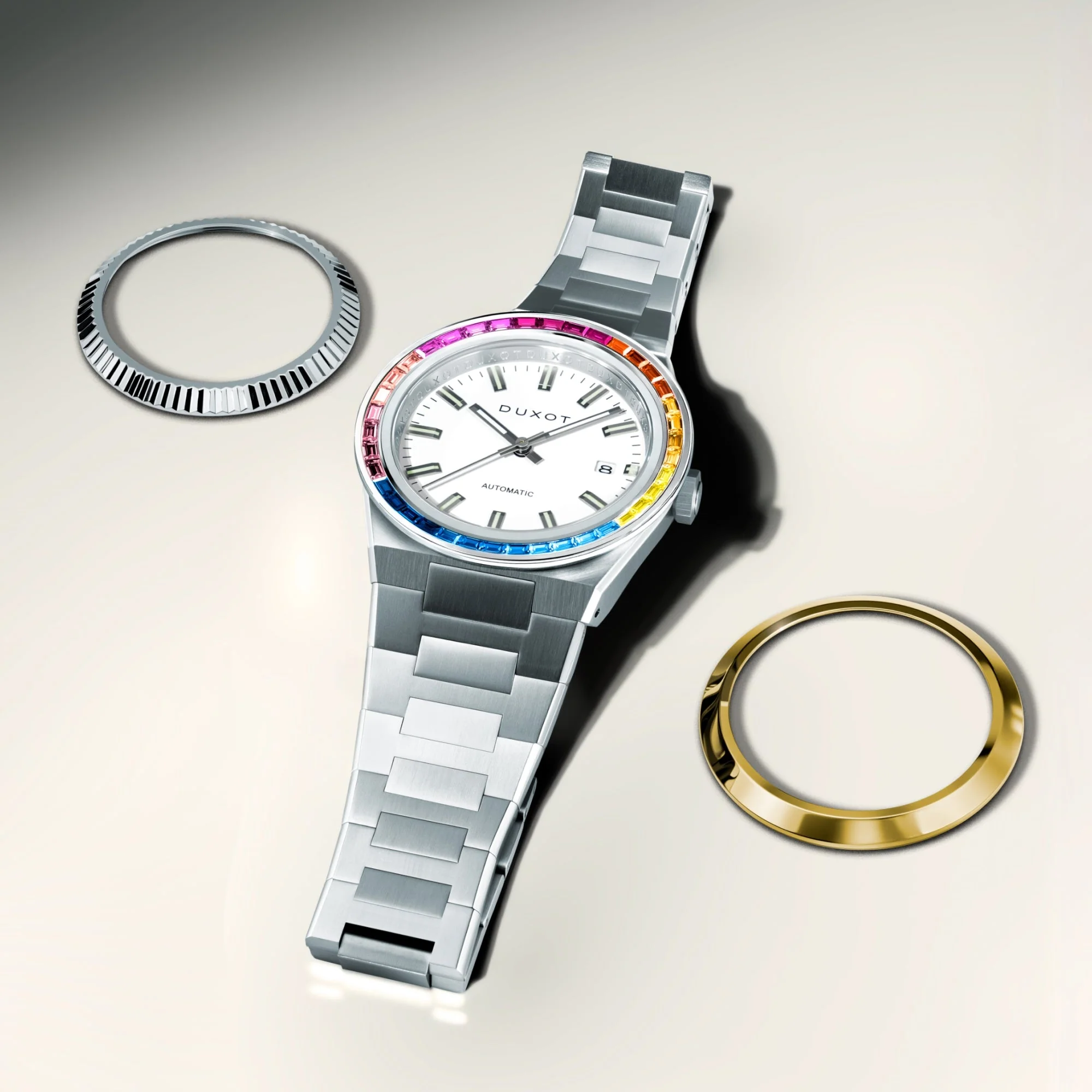Alicante Rainbow Automatic White / Stainless Steel | White Dial - Image 4