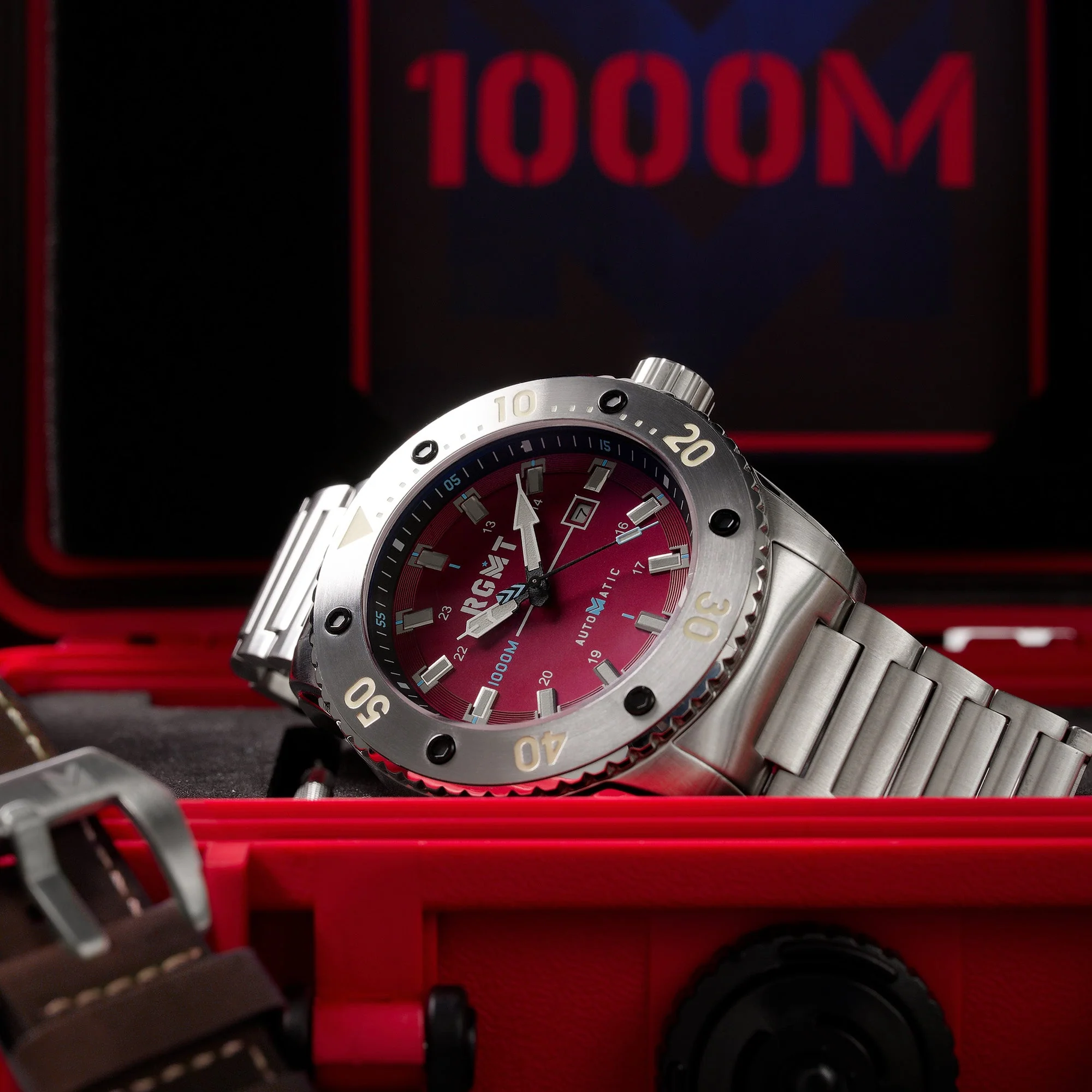 ALL BRITE AUTOMATIC RED / STAINLESS STEEL Red Dial - Image 3