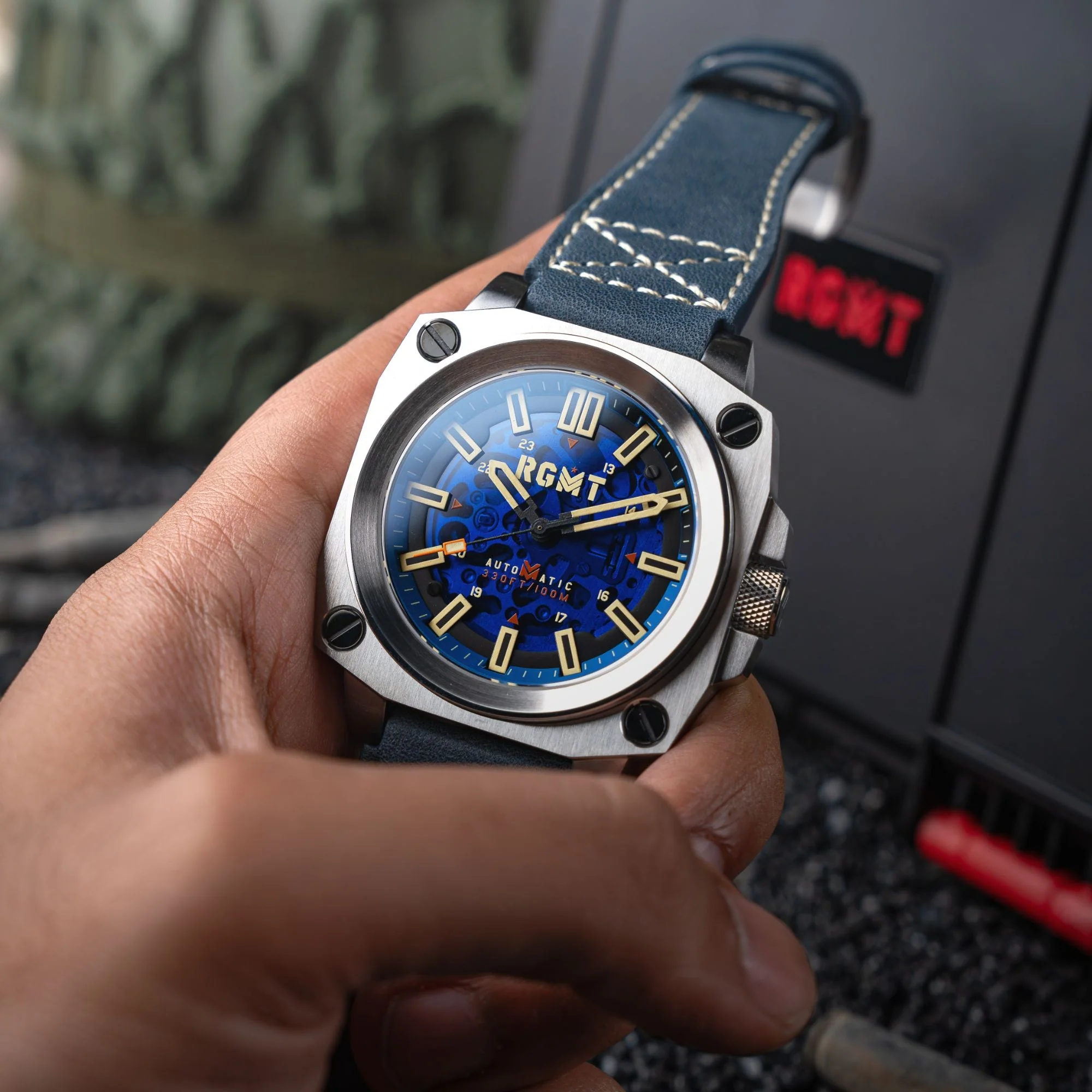 Altimeter Skeleton Automatic Blue / Stainless Steel | Blue Dial - Image 4