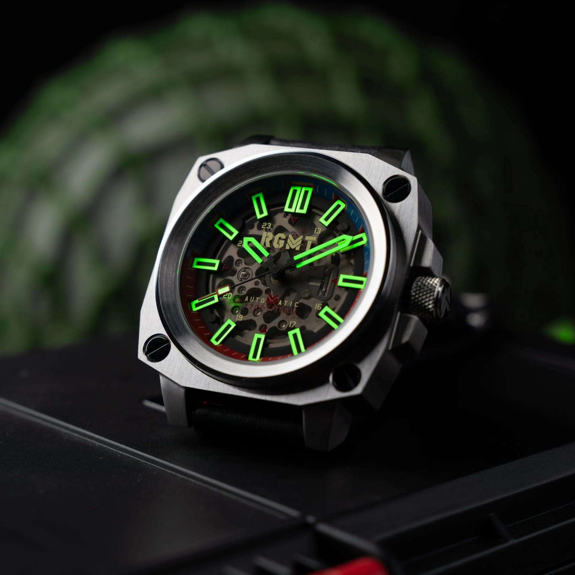 Altimeter Skeleton Automatic Black / Leather | Black Dial - Image 3