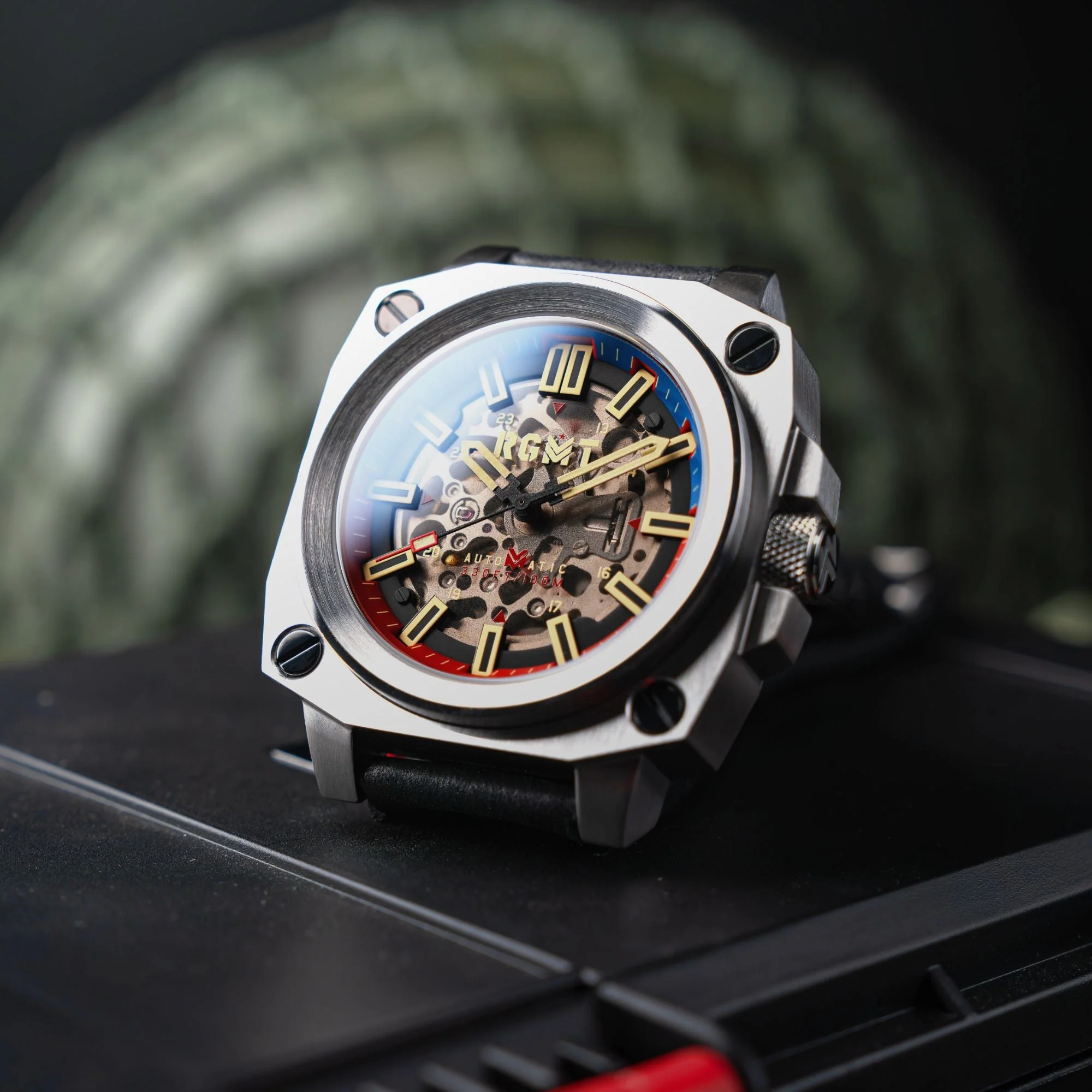 Altimeter Skeleton Automatic Black / Leather | Black Dial - Image 4